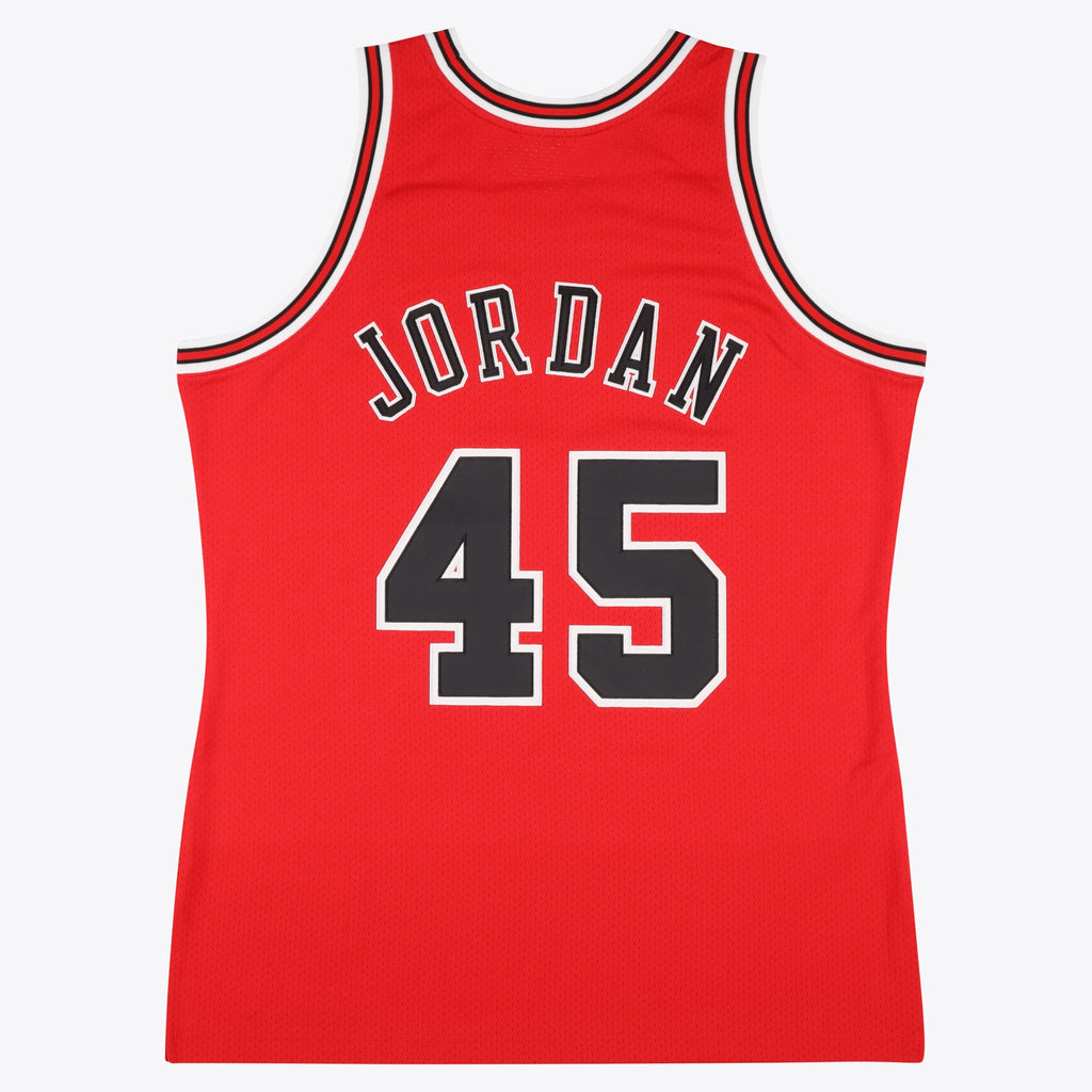 Michael Jordan Chicago Bulls 1994-95 Authentic Road Jersey - Red - Mens