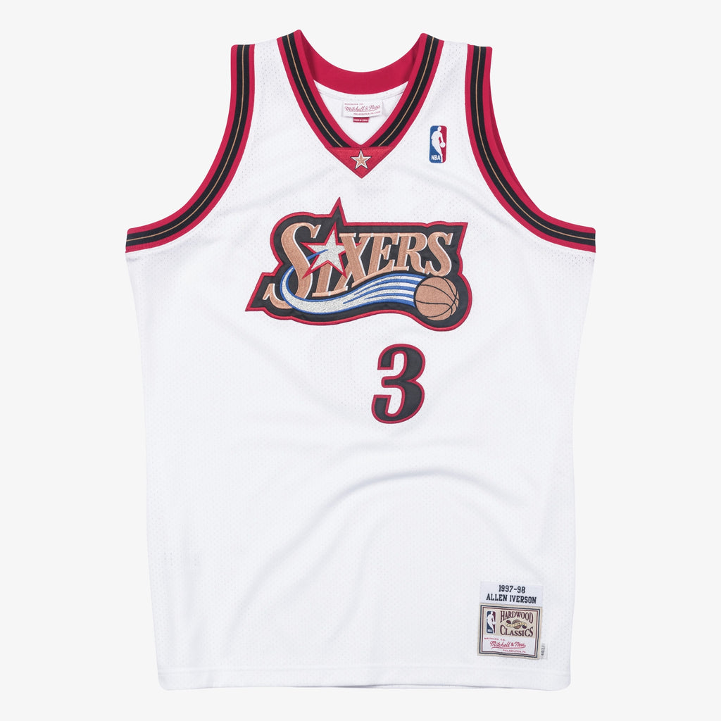 Allen Iverson Philadelphia 76ers 1997 Authentic Jersey - White