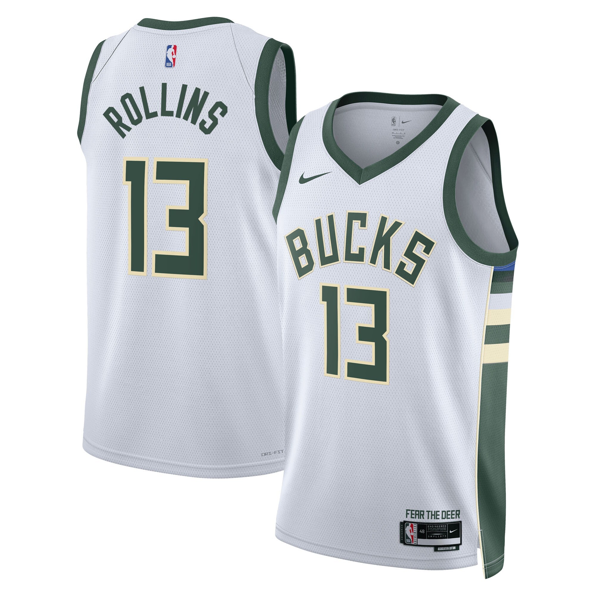 Ryan Rollins Milwaukee Bucks Association Edition Swingman Jersey - White - Unisex