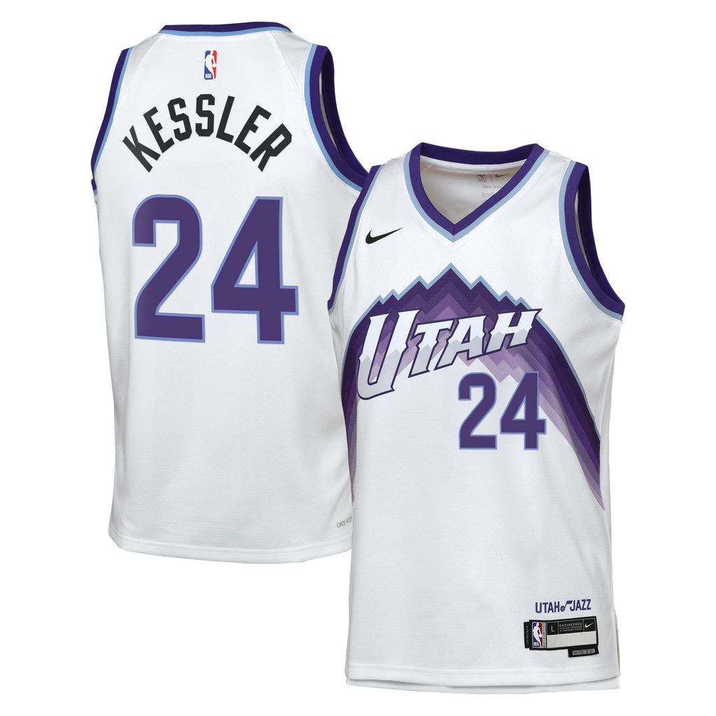 Walker Kessler Utah Jazz Association Edition Replica Swingman Jersey - White - Youth