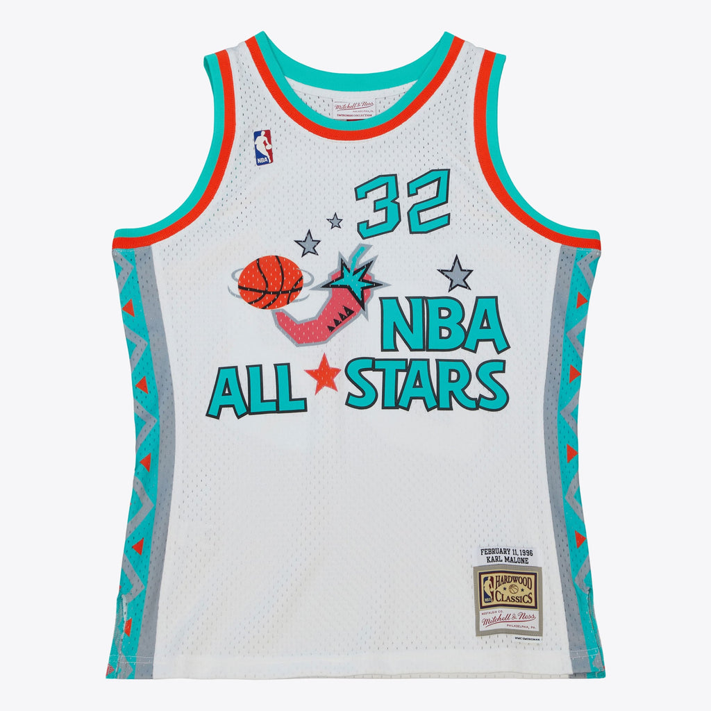 Karl Malone Utah Jazz 1996 All-Star Authentic Swingman Jersey - White