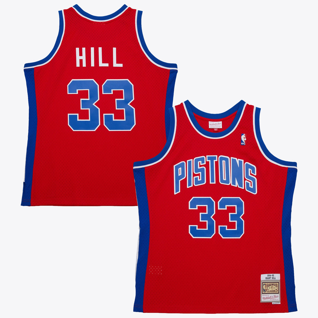 Grant Hill Detroit Pistons 1994 Dark Authentic Jersey - Red