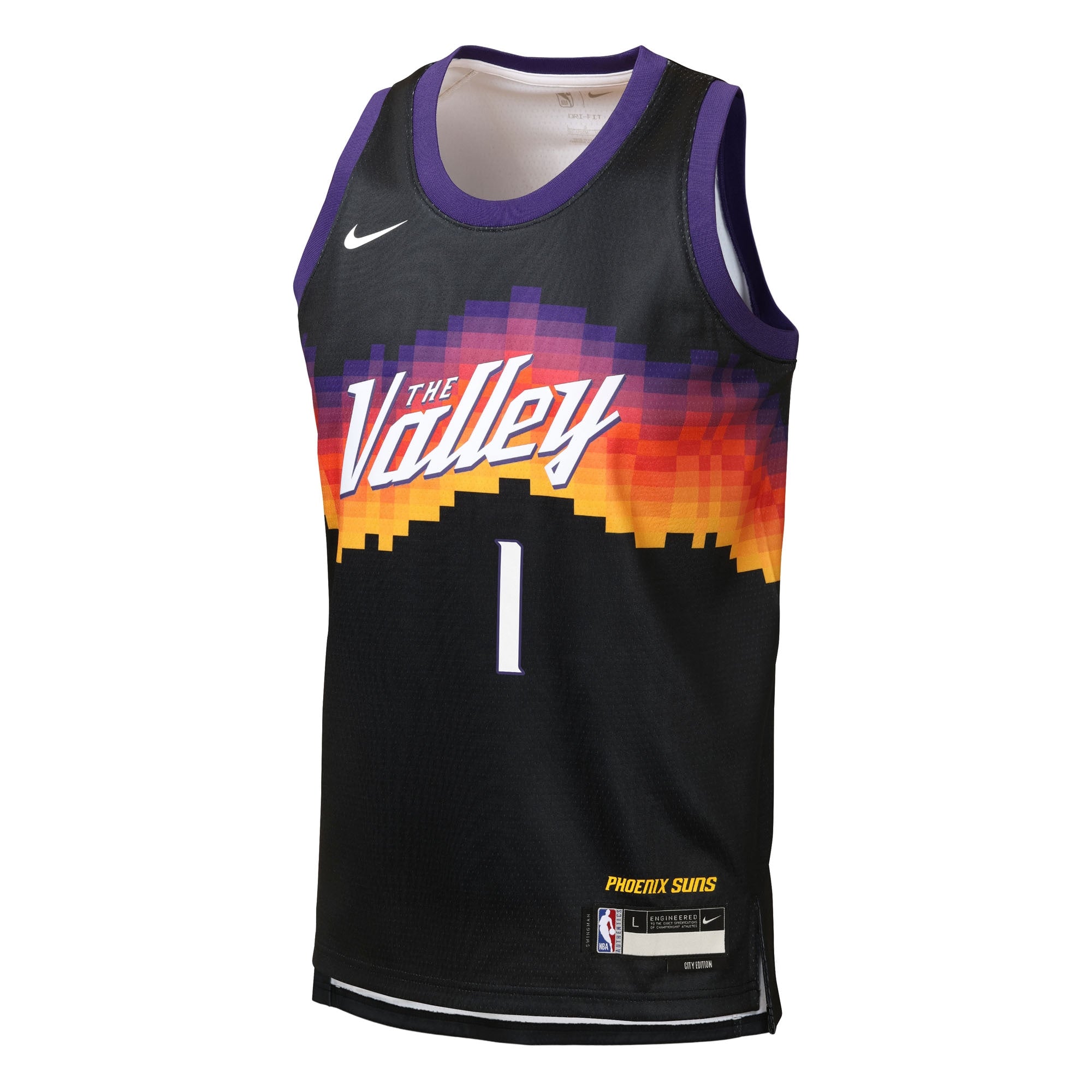 Devin Booker Phoenix Suns 2025/26 City Edition Swingman Jersey - Black - Youth