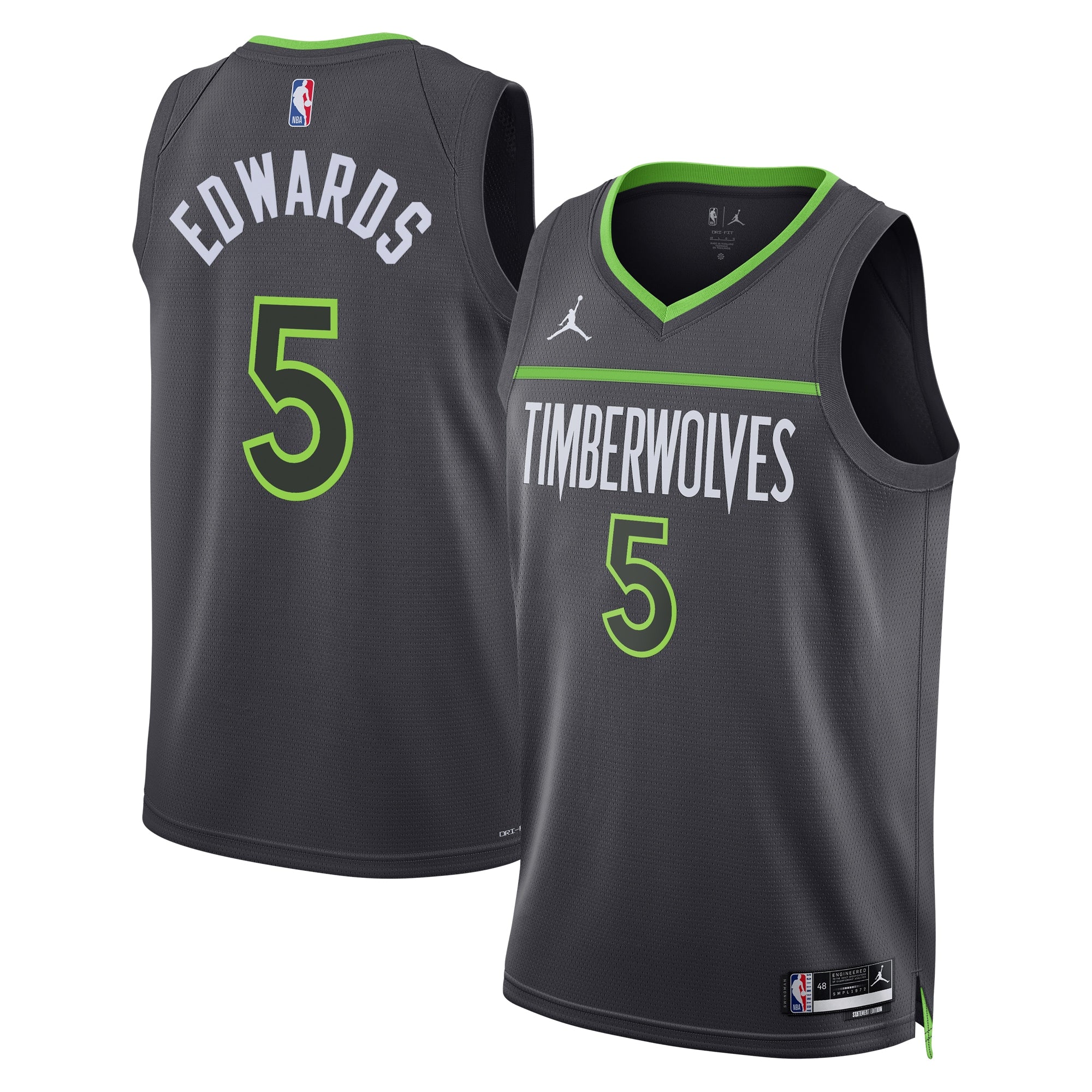 Anthony Edwards Minnesota Timberwolves Statement Edition Swingman Jersey - Gray - Unisex