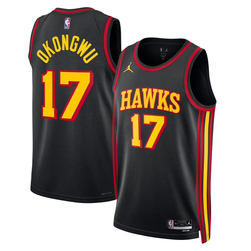 Onyeka Okongwu Atlanta Hawks Statement Edition Swingman Jersey - Black - Unisex