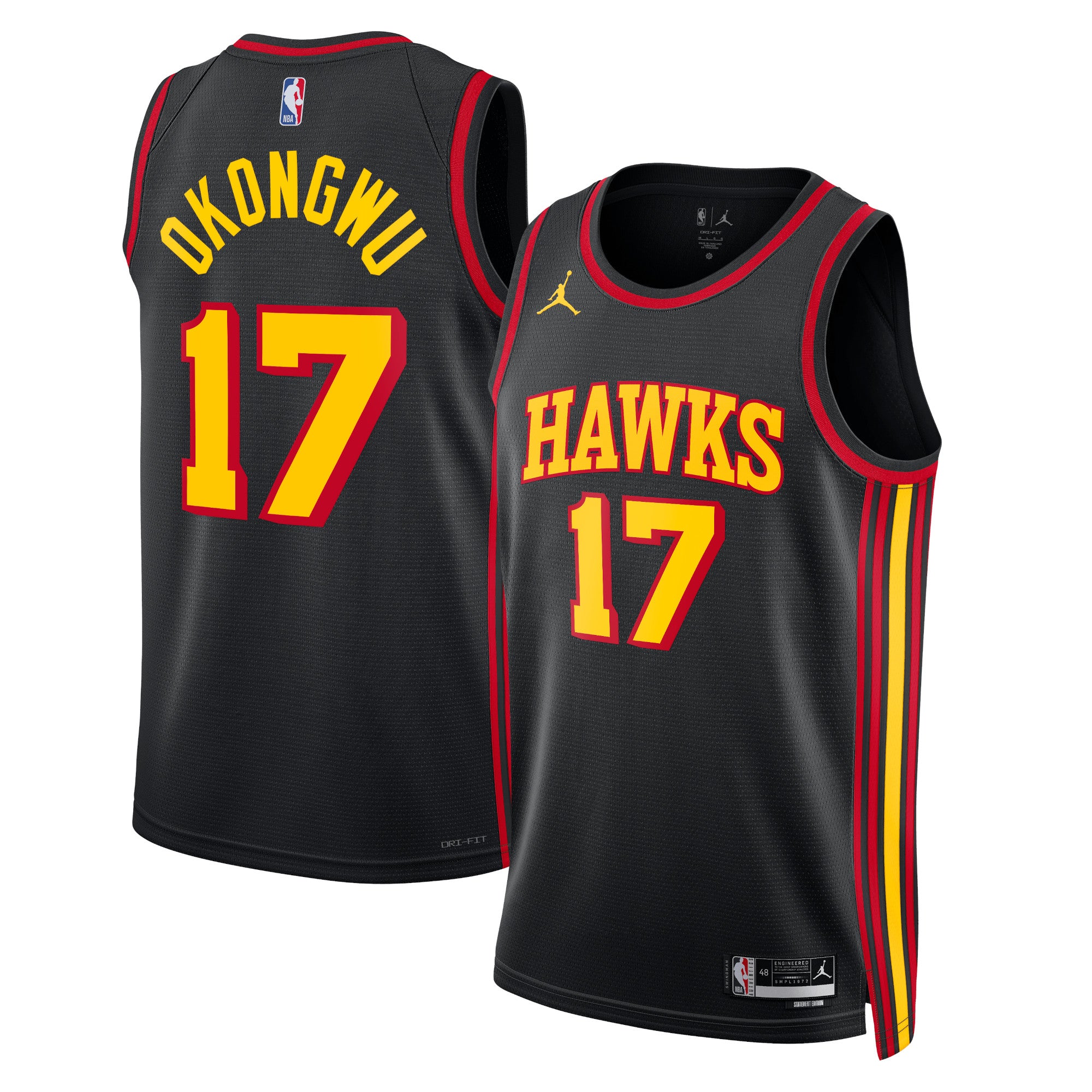Onyeka Okongwu Atlanta Hawks Statement Edition Swingman Jersey - Black - Unisex