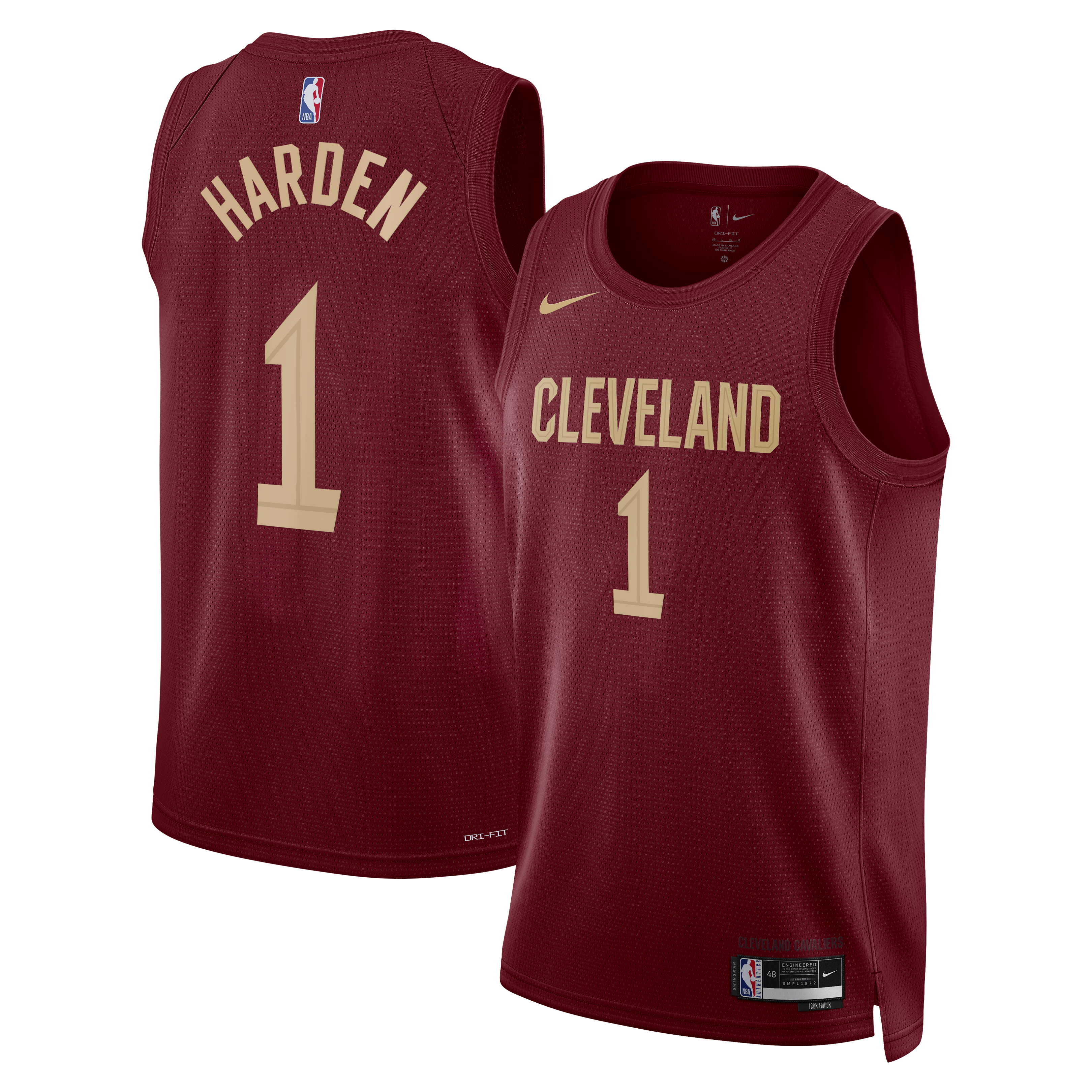 James Harden Cleveland Cavaliers Icon Edition Swingman Jersey - Wine - Unisex