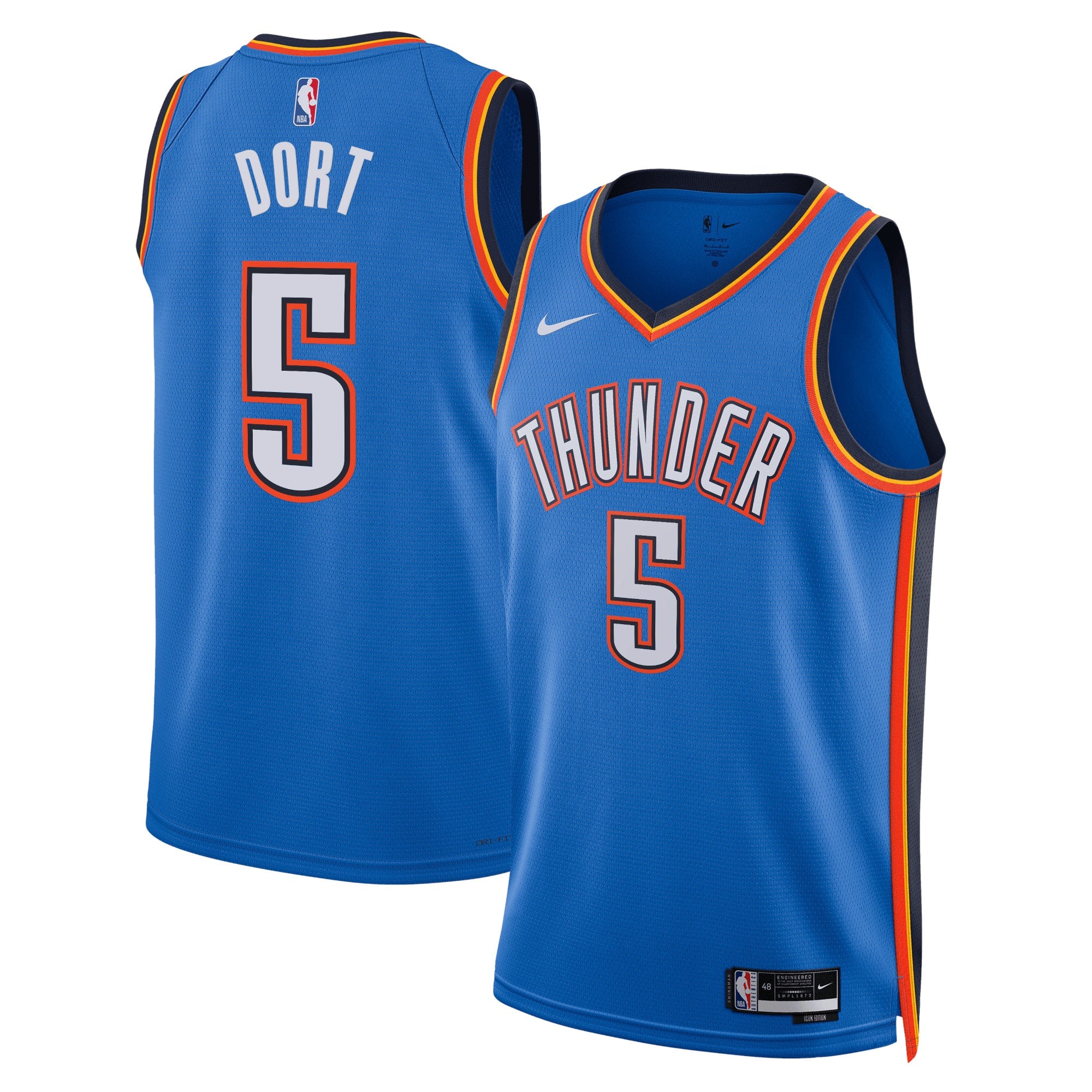 Luguentz Dort Oklahoma City Thunder Icon Edition Swingman Jersey - Blue - Unisex