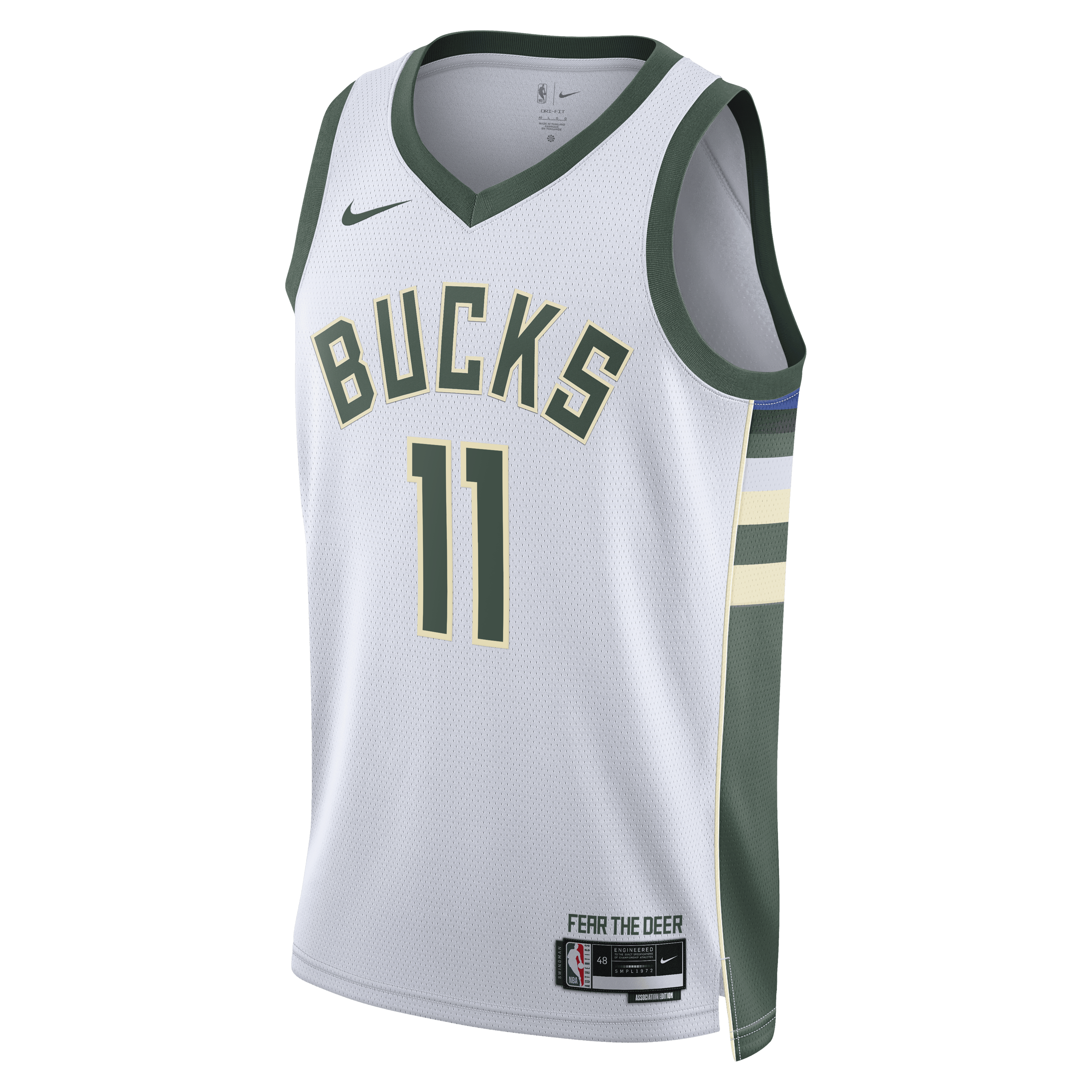 Tyler Herro Milwaukee Bucks Association Edition Swingman Jersey - White - Unisex