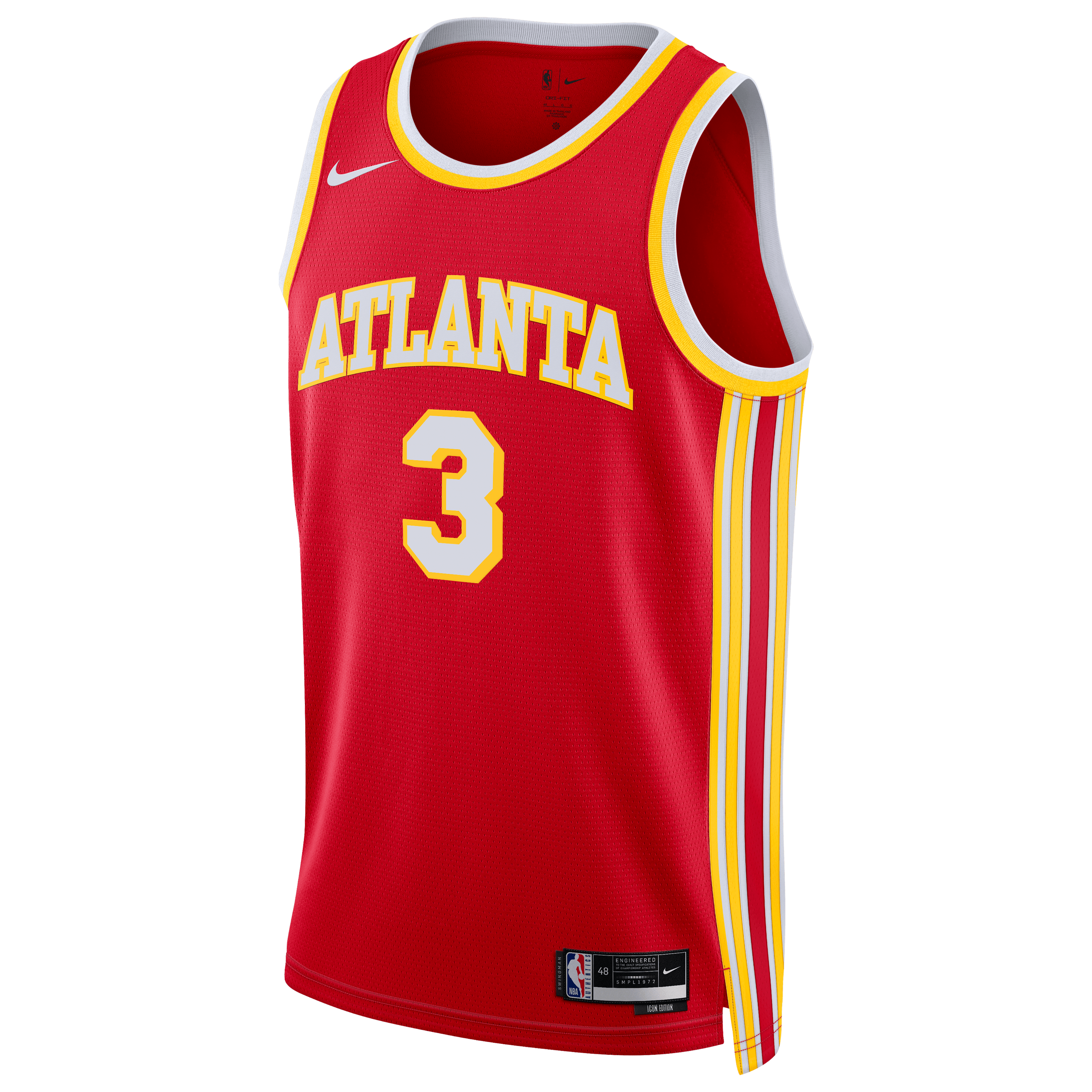 CJ McCollum Atlanta Hawks Icon Edition Swingman Jersey - Red - Unisex