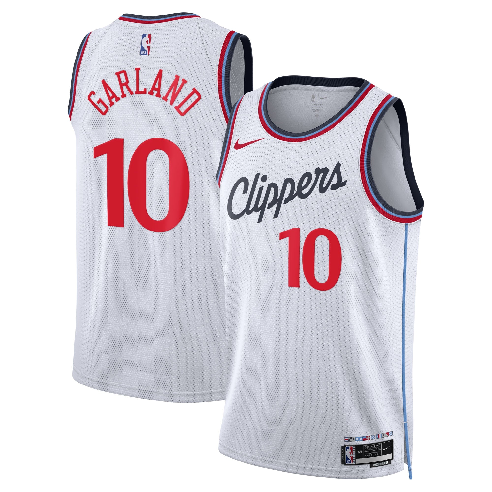 Darius Garland Los Angeles Clippers Association Edition Swingman Jersey - White - Unisex