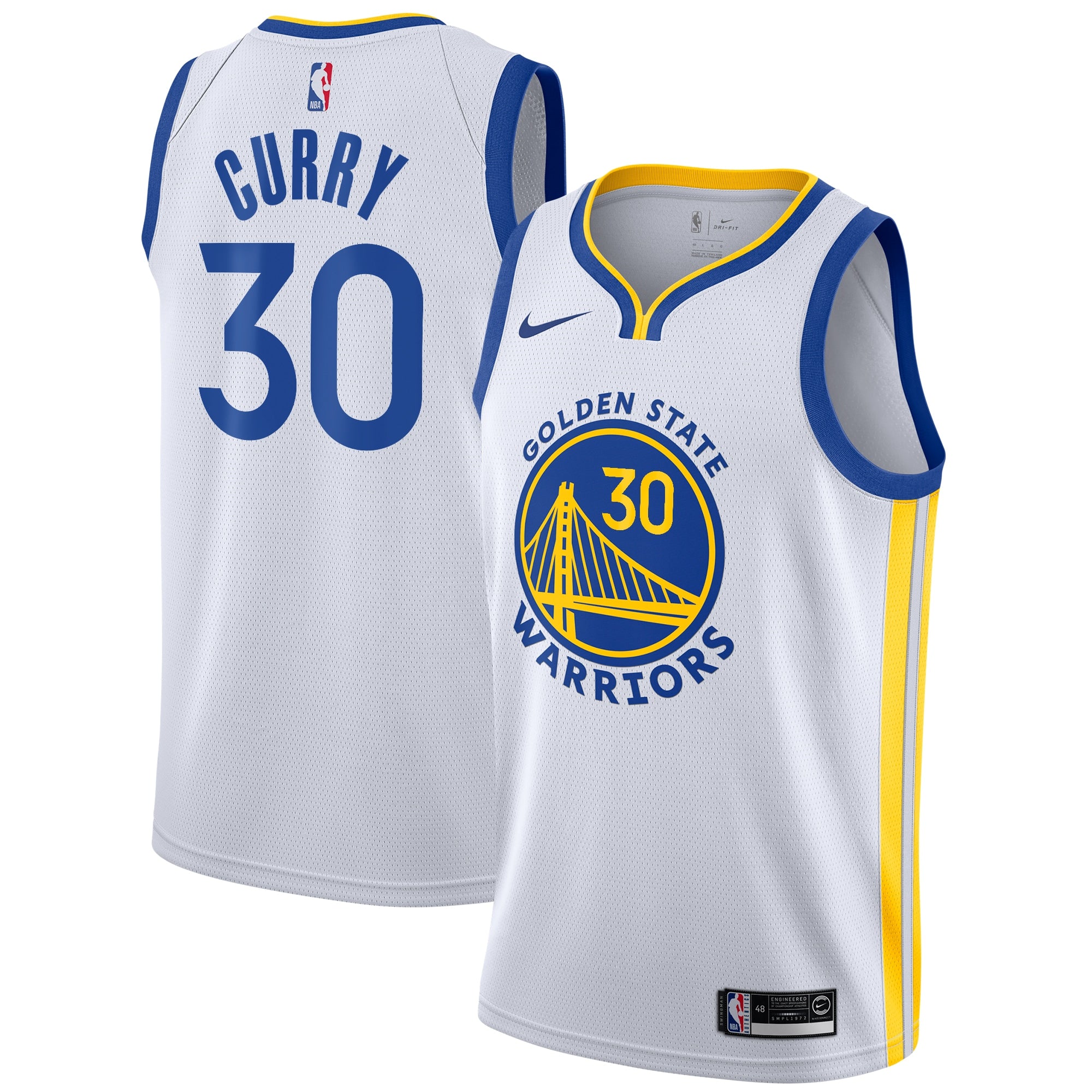 Stephen Curry Golden State Warriors Association Edition Swingman Jersey - White - Youth