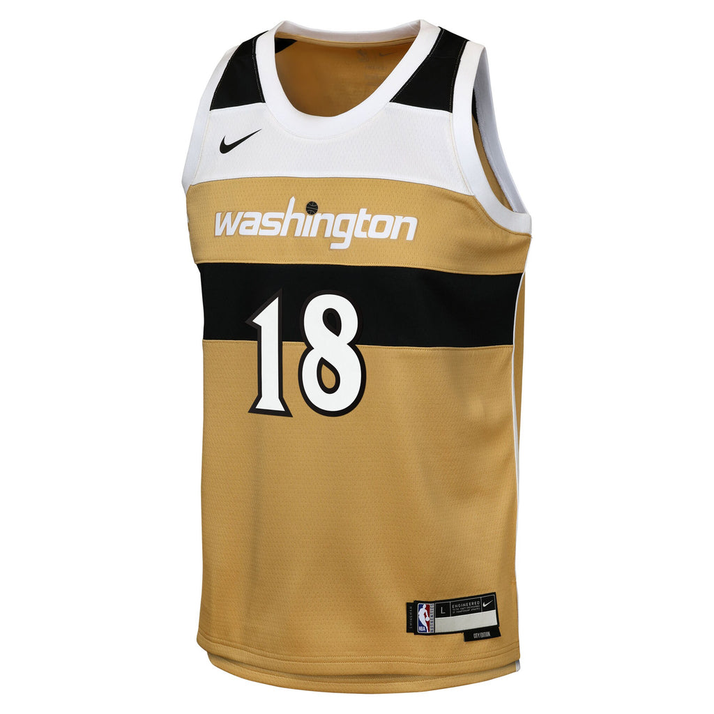 Kyshawn George Washington Wizards 2025/26 City Edition Swingman Jersey - Tan - Youth