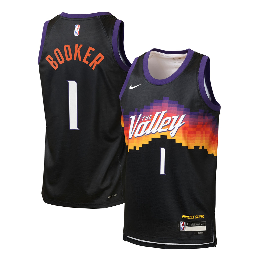 Devin Booker Phoenix Suns 2025/26 City Edition Swingman Jersey - Black - Youth