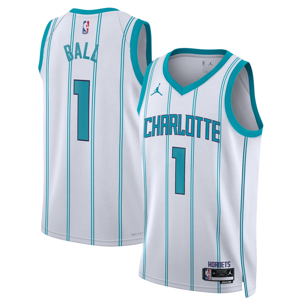 LaMelo Ball Charlotte Hornets Association Edition Swingman Jersey - White - Unisex