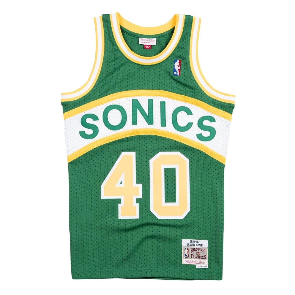 Shawn Kemp Seattle Supersonics Hardwood Classics Swingman Road Jersey - Mens