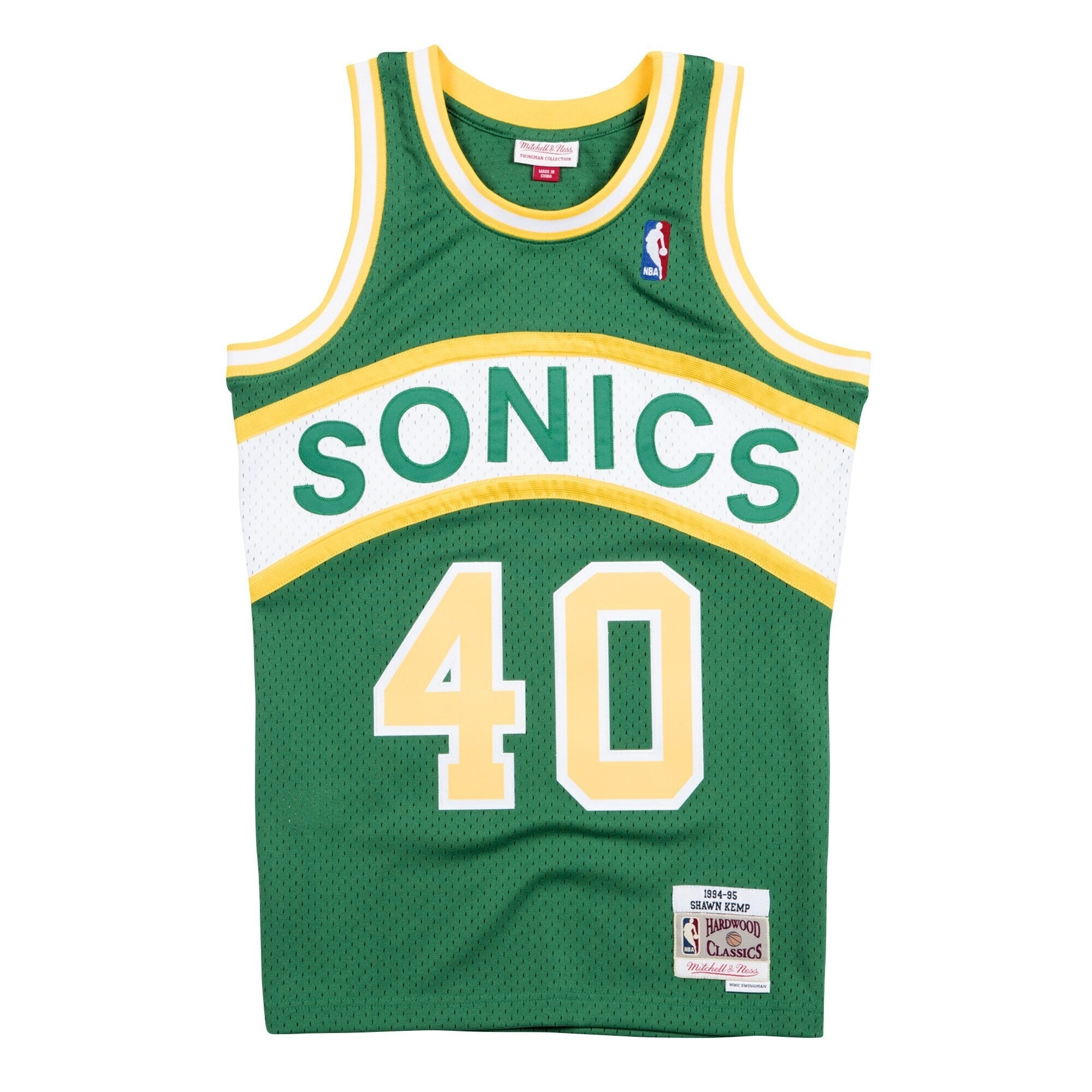 Shawn Kemp Seattle Supersonics Hardwood Classics Swingman Road Jersey - Mens