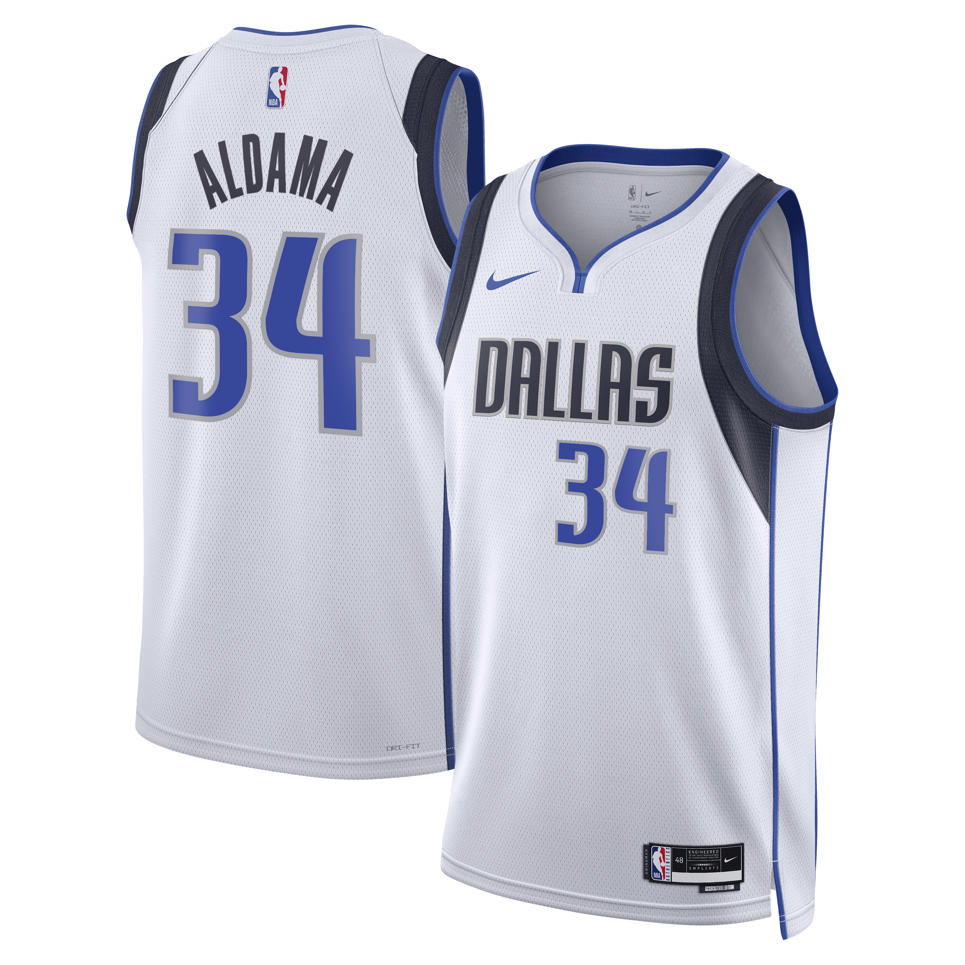 Santi Aldama Dallas Mavericks Association Edition Swingman Jersey - White - Unisex