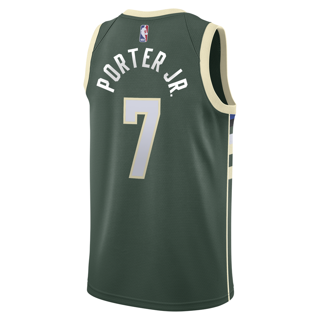 Kevin Porter Jr. Milwaukee Bucks Icon Edition Swingman Jersey - Hunter Green - Youth