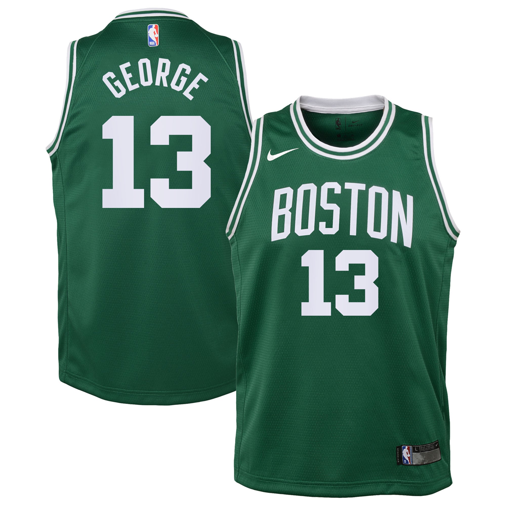Paul George Boston Celtics Icon Edition Replica Jersey - Kelly Green - Kids