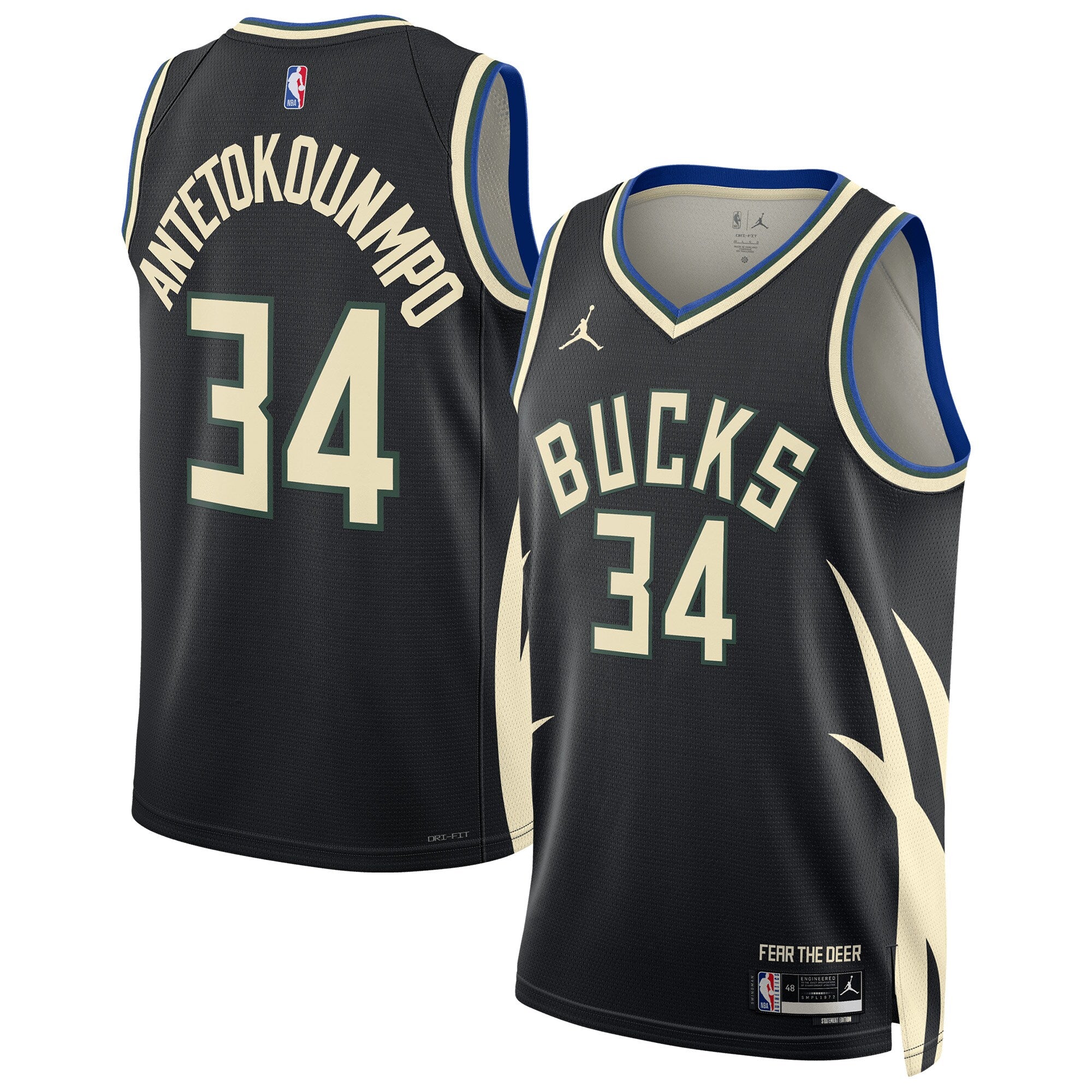 Giannis Antetokounmpo Milwaukee Bucks Swingman Statement Jersey