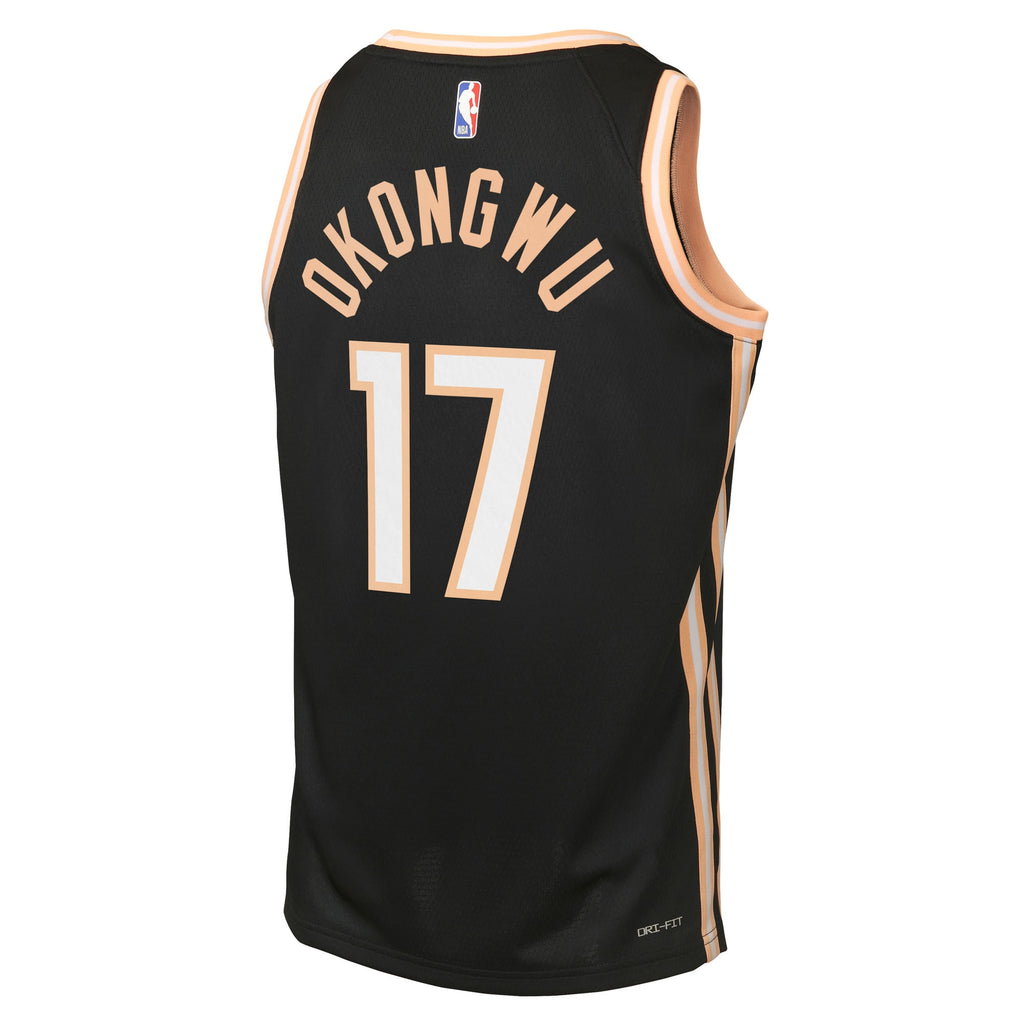 Onyeka Okongwu Atlanta Hawks 2025/26 City Edition Swingman Jersey - Black - Youth