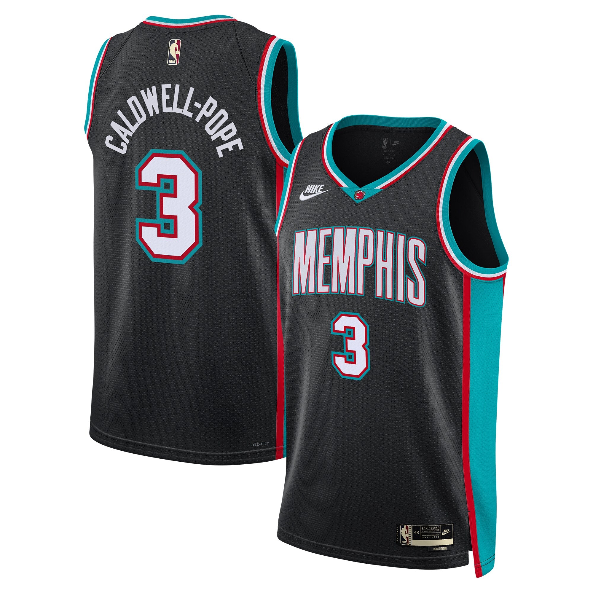 Kentavious Caldwell-Pope Memphis Grizzlies Classic Edition Jersey - Black - Unisex
