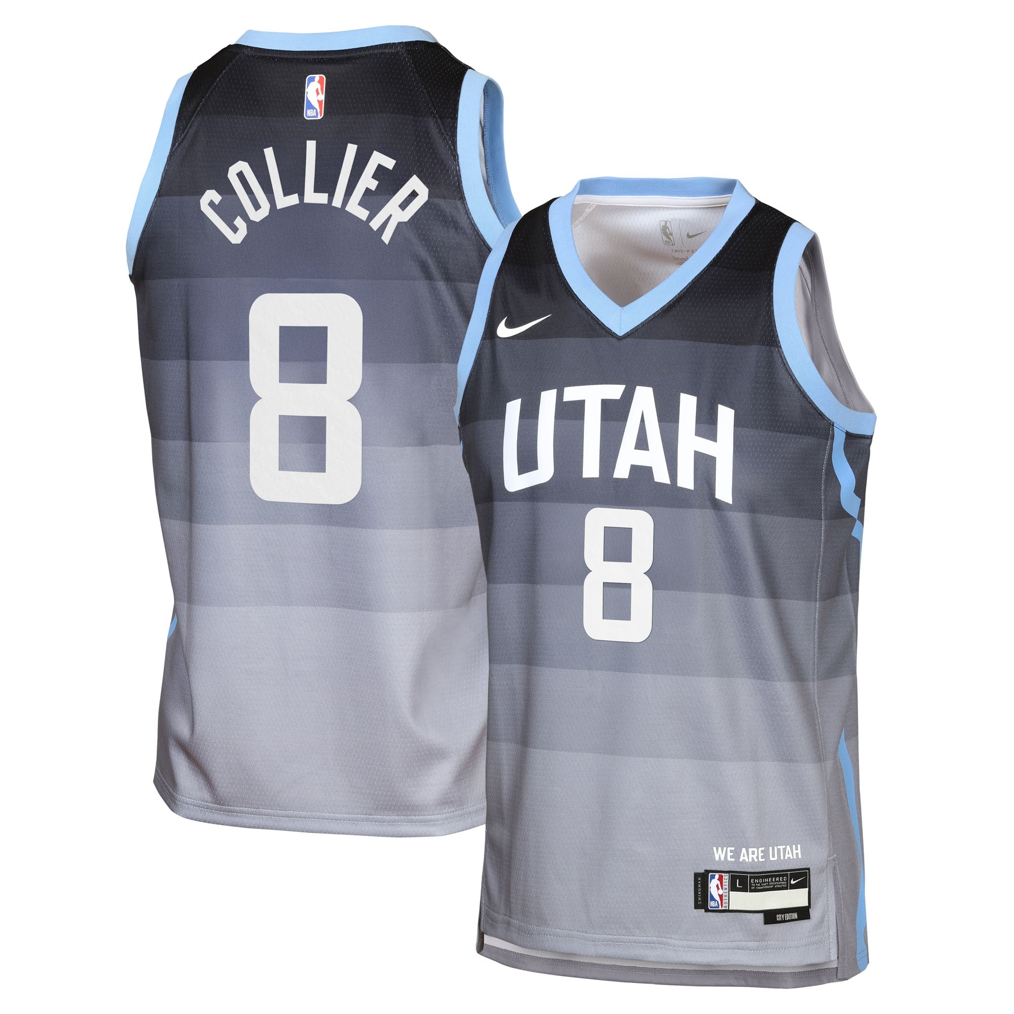 Isaiah Collier Utah Jazz 2025/26 City Edition Swingman Jersey - Gray - Youth