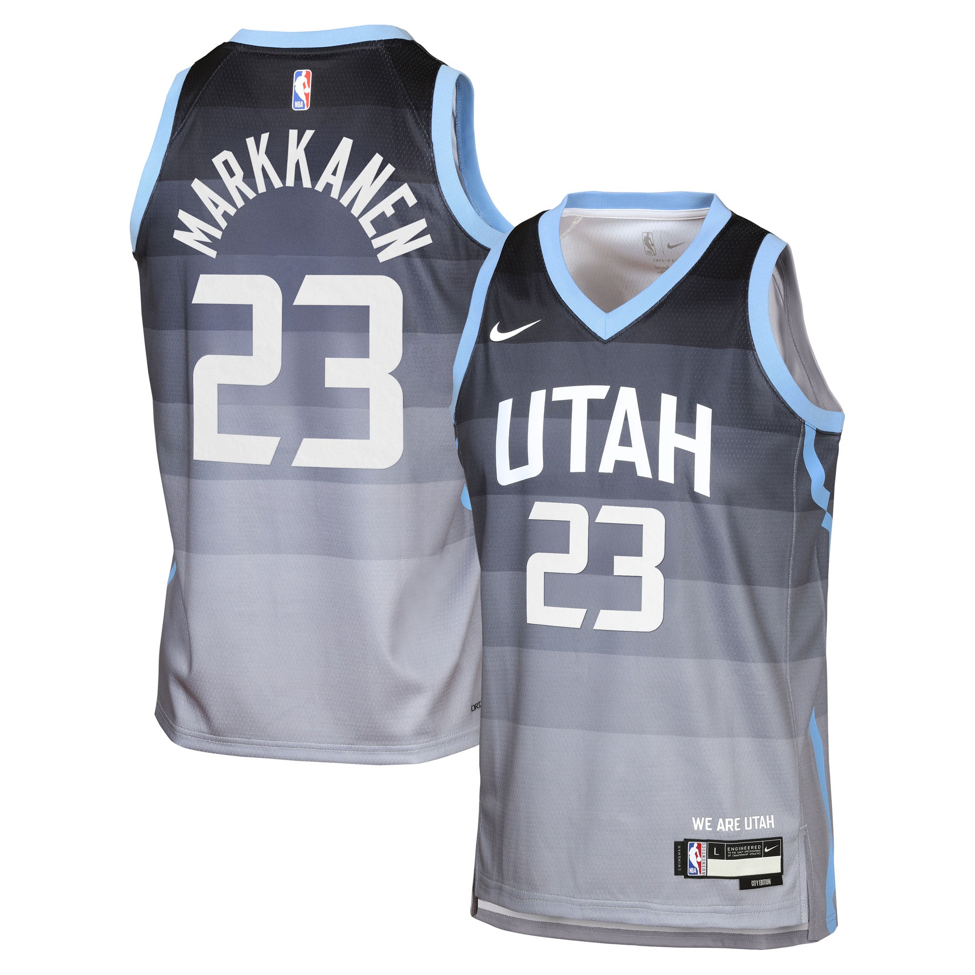 Lauri Markkanen Utah Jazz 2025/26 City Edition Swingman Jersey - Gray - Youth