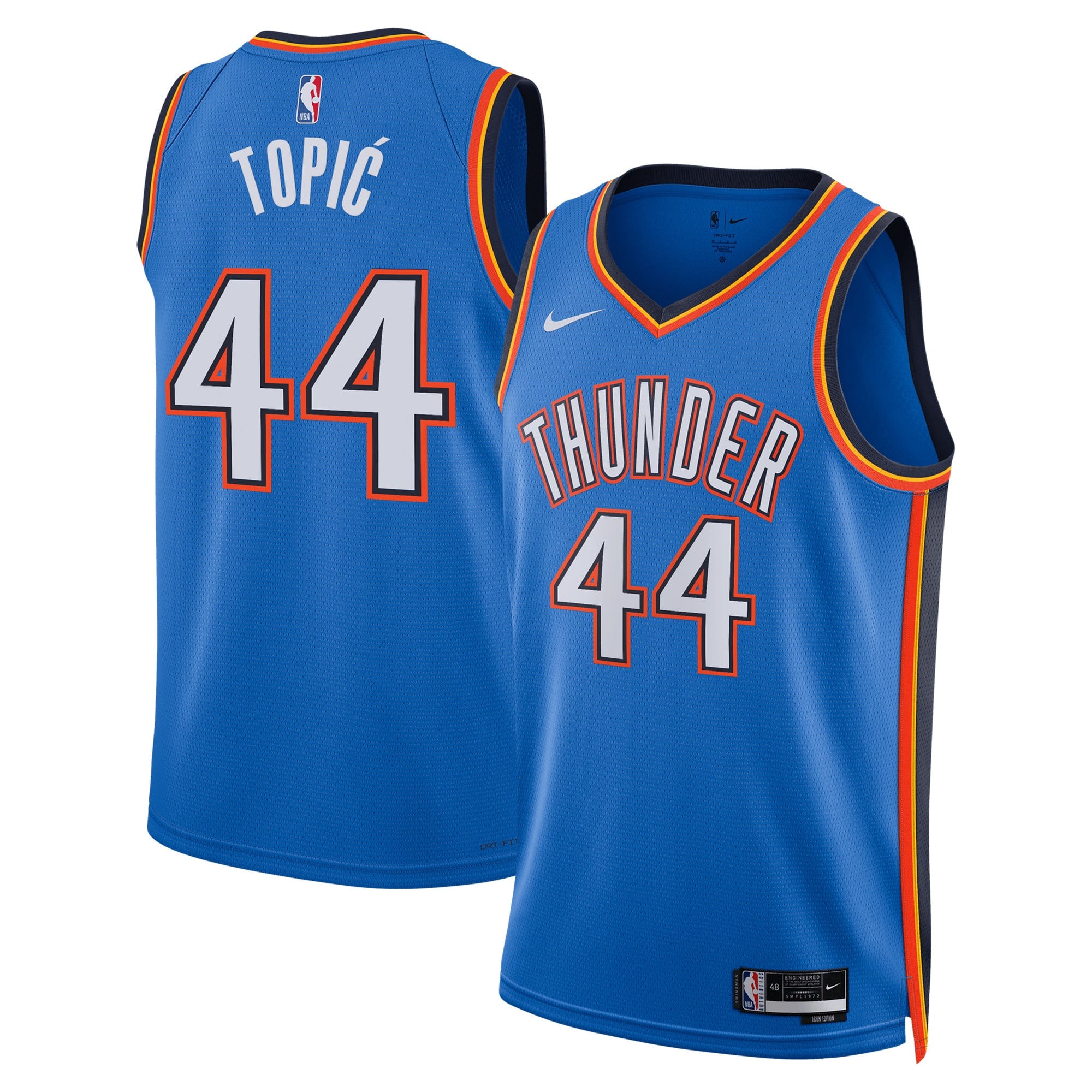 Nikola Topić Oklahoma City Thunder Swingman Icon Jersey - Blue - Unisex