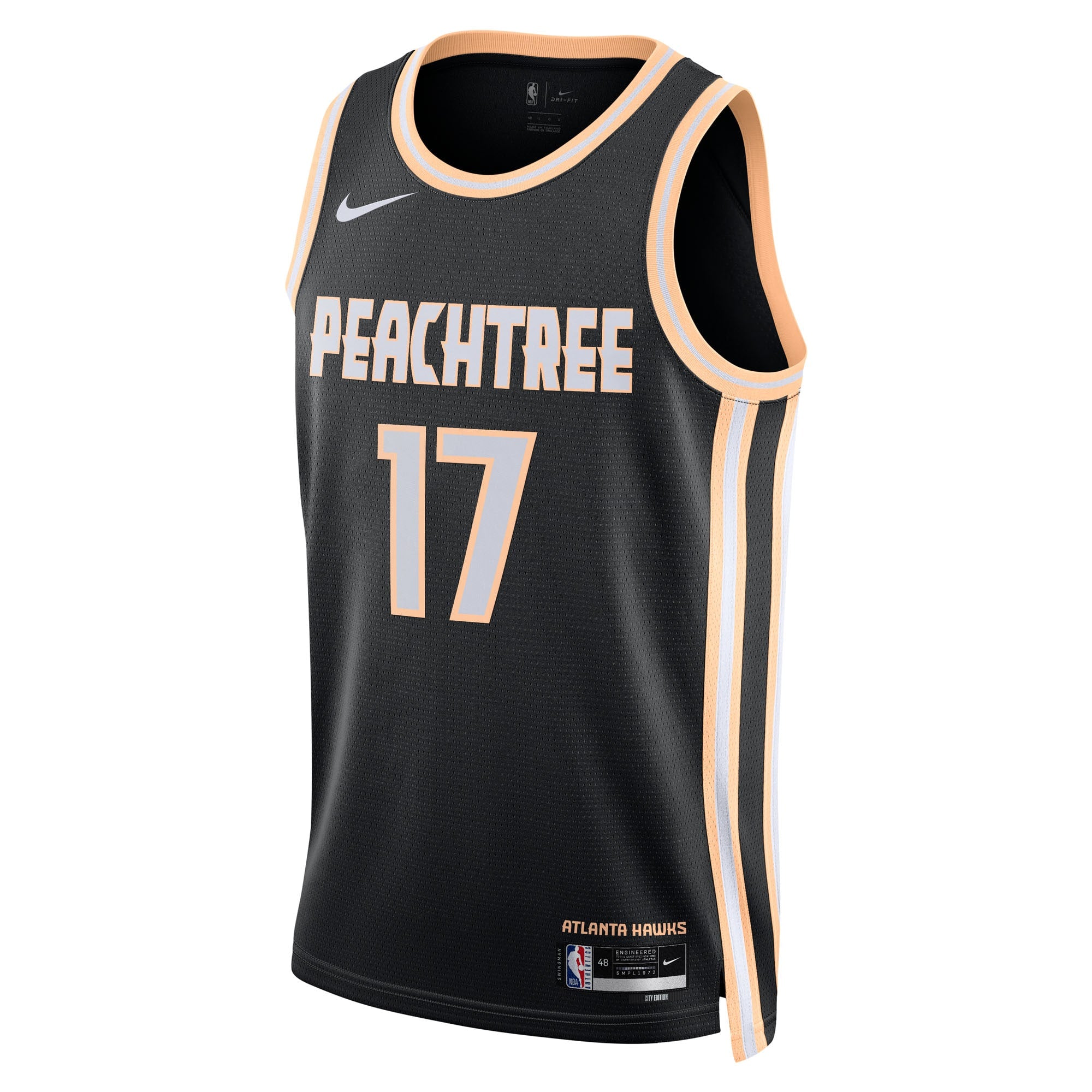 Onyeka Okongwu Atlanta Hawks 2025/26 City Edition Swingman Jersey - Black - Unisex