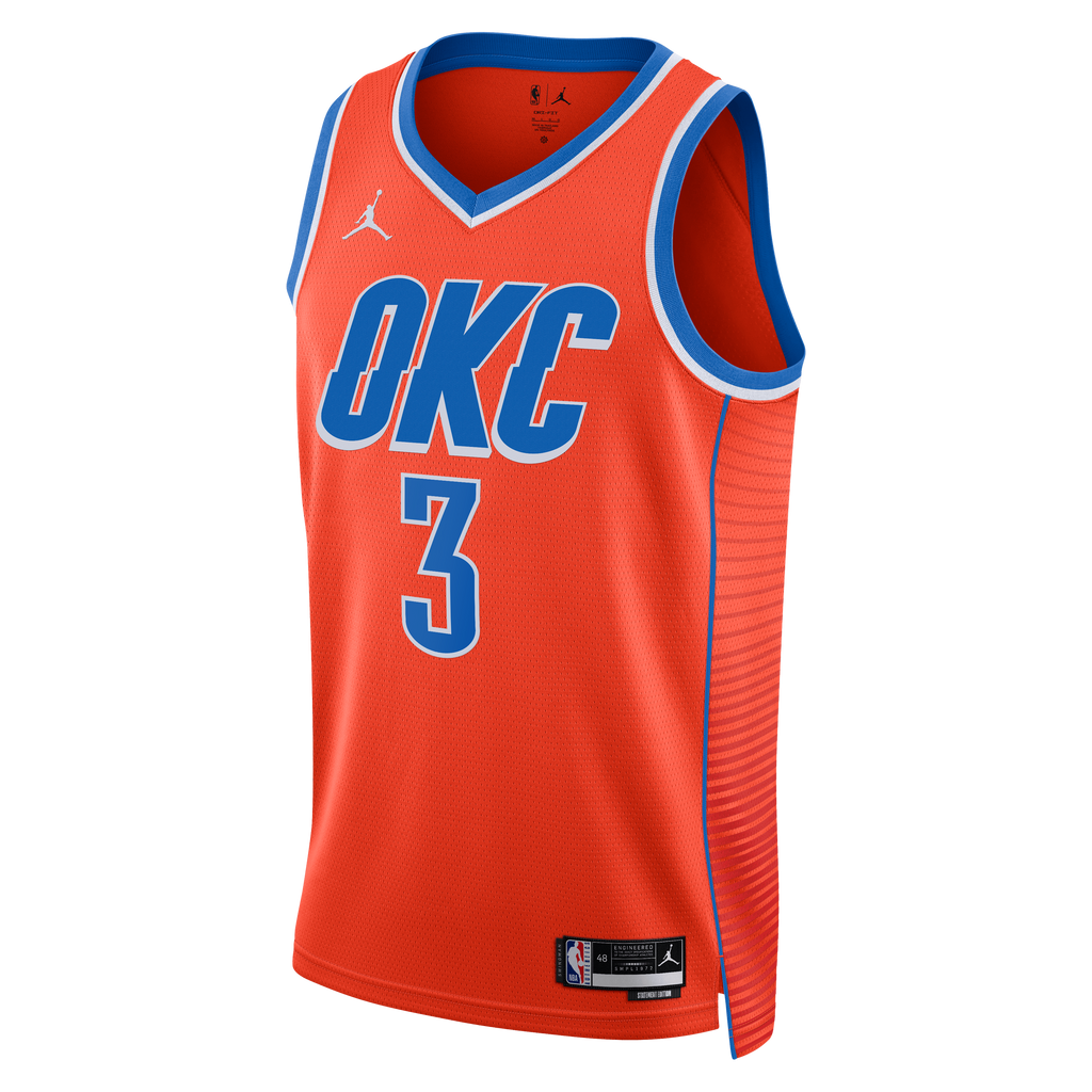 Jared McCain Oklahoma City Thunder Statement Edition Swingman Jersey - Orange - Unisex