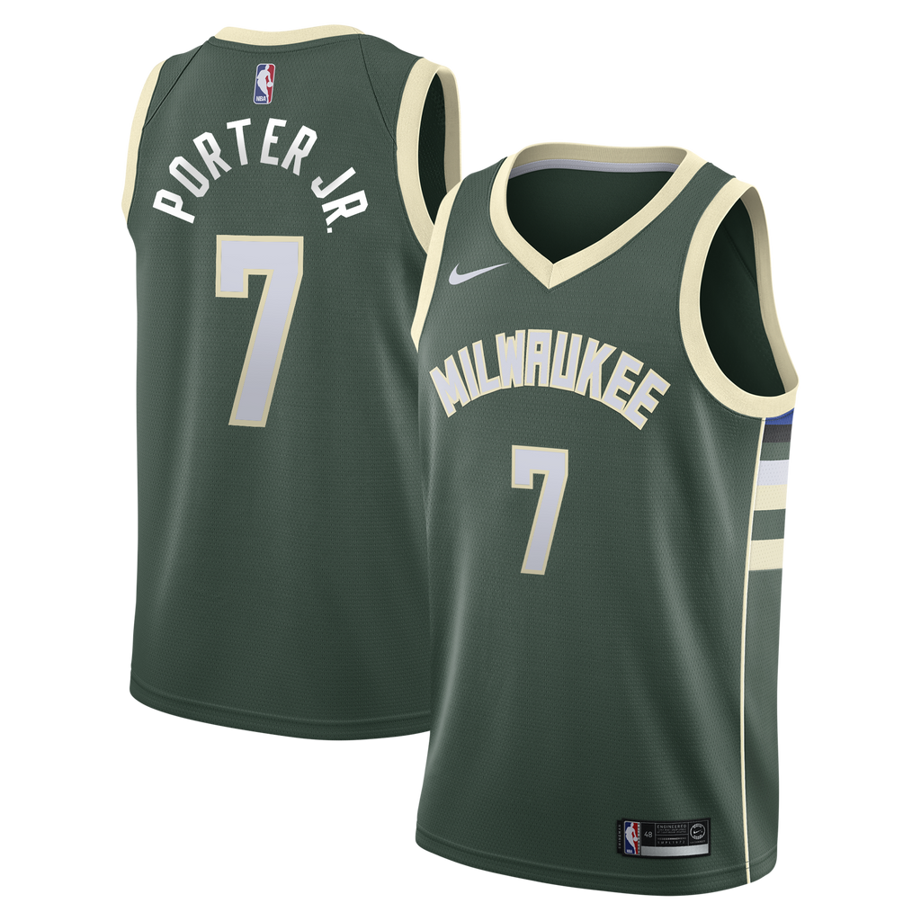 Kevin Porter Jr. Milwaukee Bucks Icon Edition Swingman Jersey - Hunter Green - Youth
