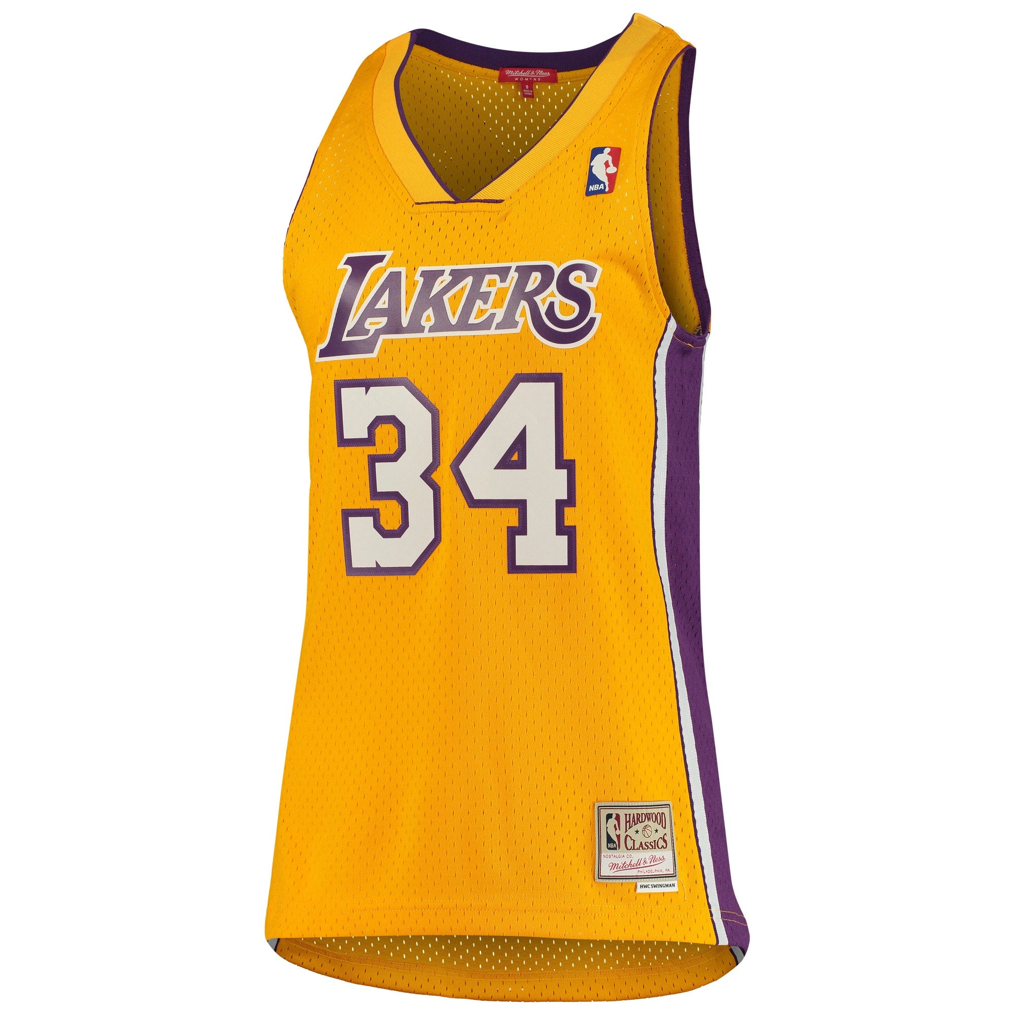 Shaquille O'Neal Los Angeles Lakers 1999-00 Hardwood Classics Swingman Jersey - Womens