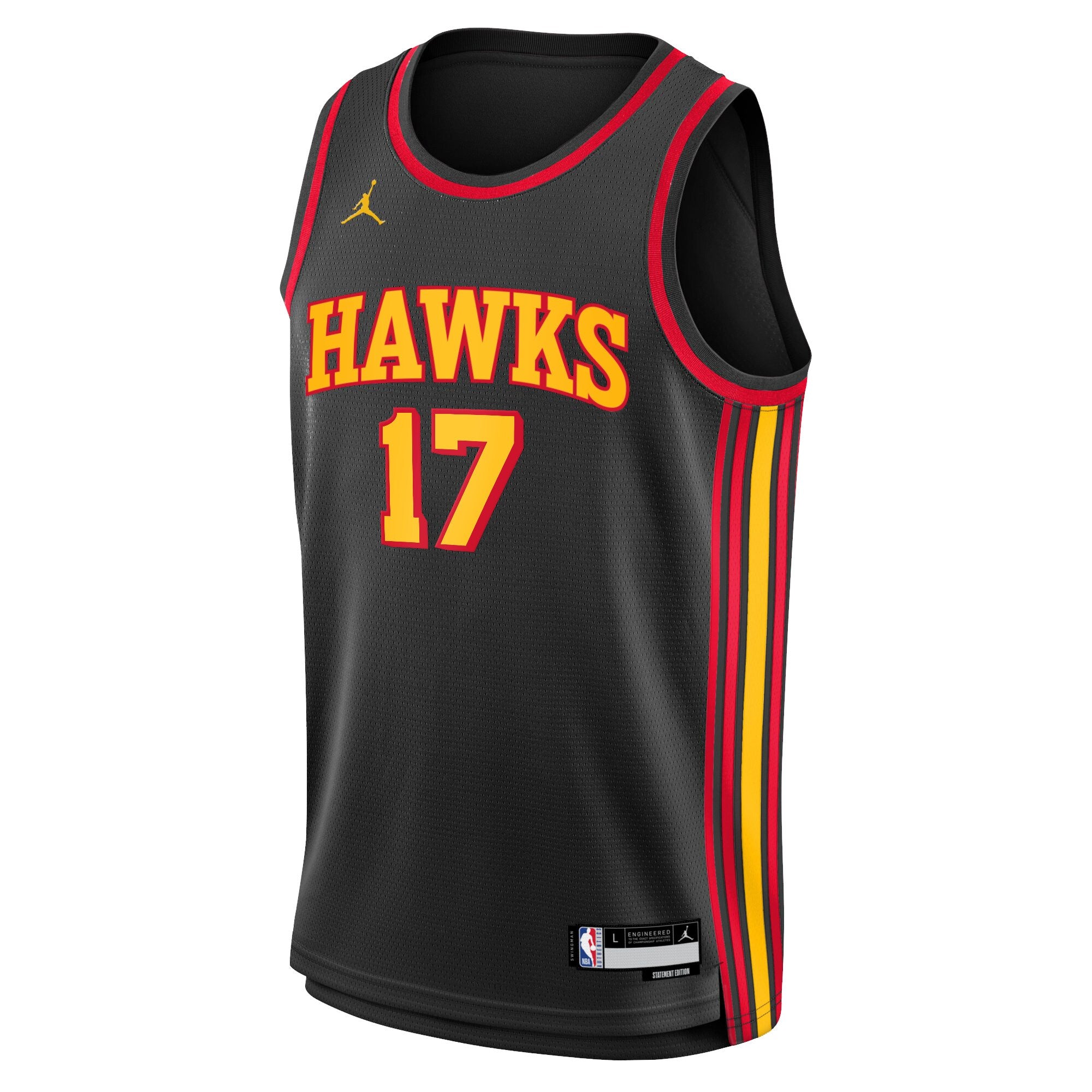 Onyeka Okongwu Atlanta Hawks Statement Edition Swingman Jersey - Black - Youth