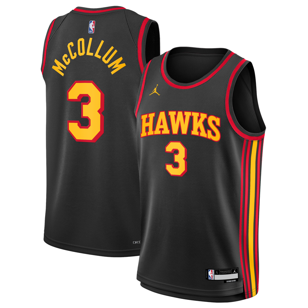 CJ McCollum Atlanta Hawks Statement Edition Swingman Jersey - Black - Youth