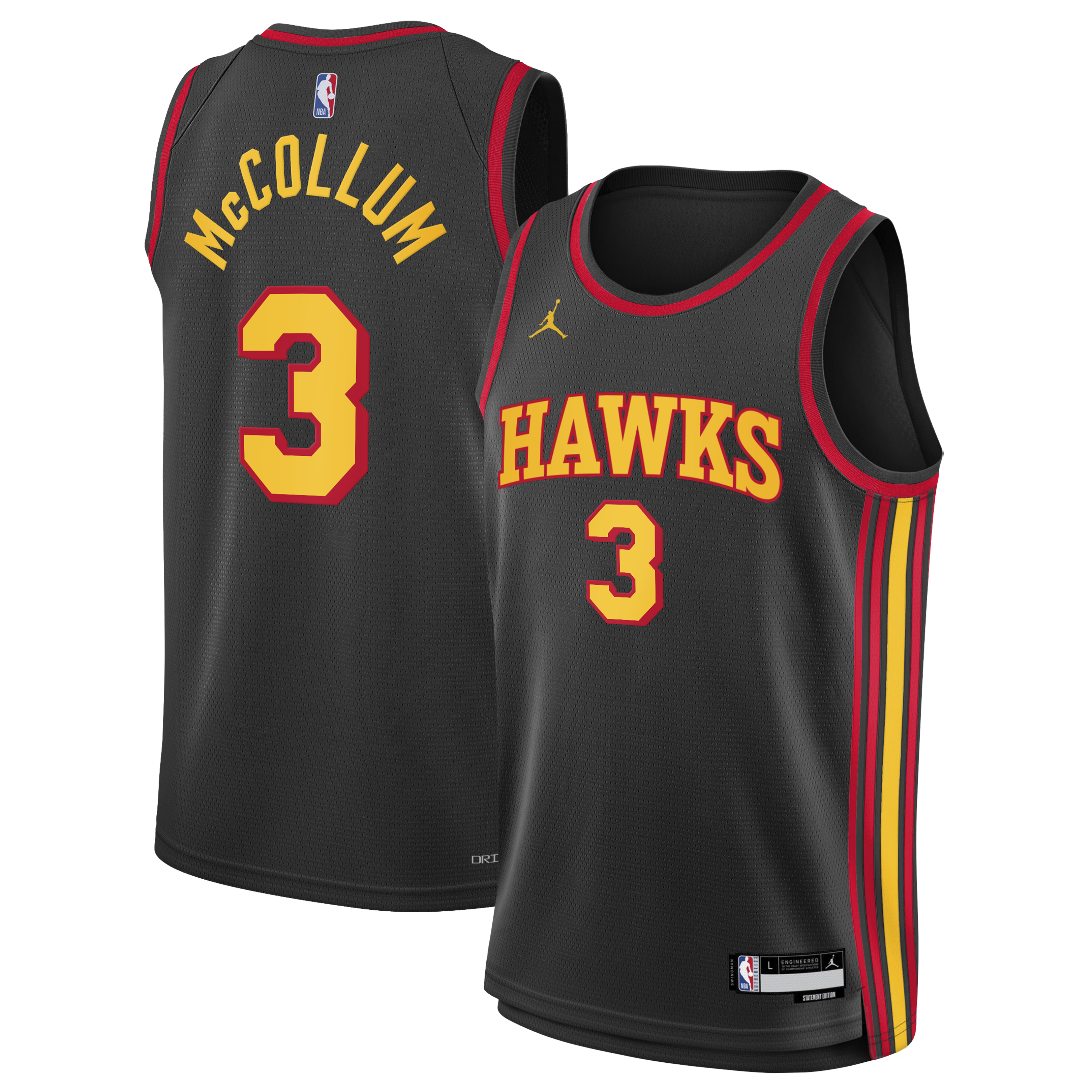 CJ McCollum Atlanta Hawks Statement Edition Swingman Jersey - Black - Youth
