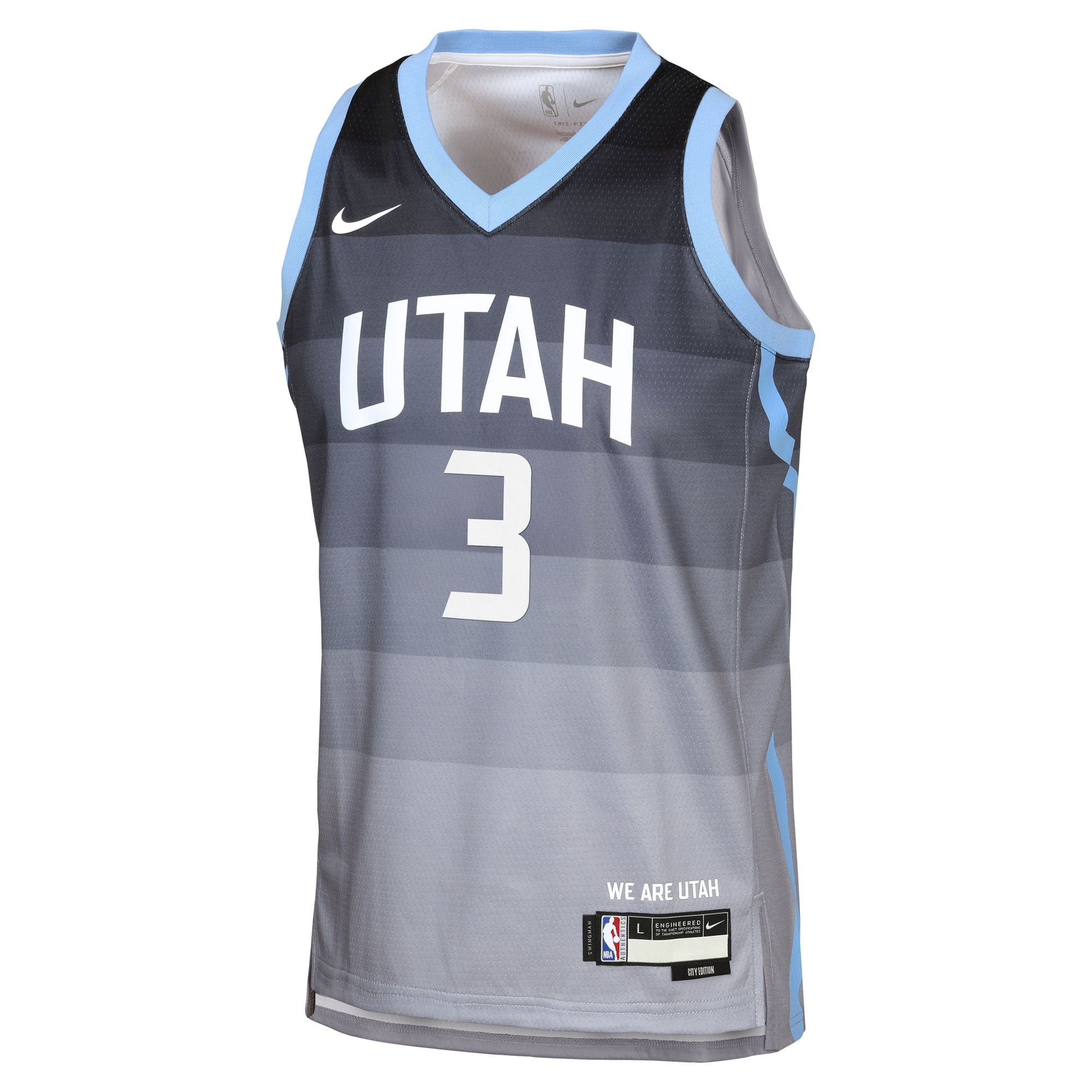 Keyonte George Utah Jazz 2025/26 City Edition Swingman Jersey - Gray - Youth