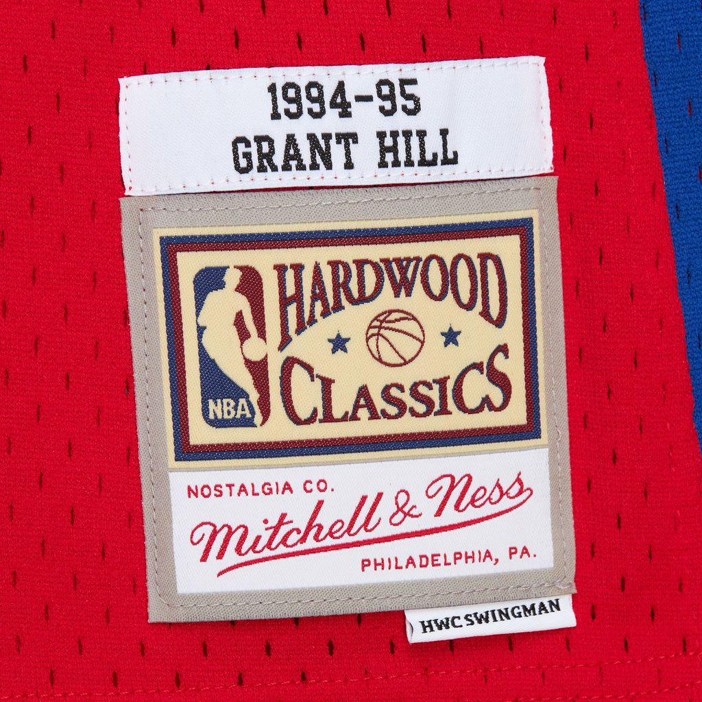 Grant Hill Detroit Pistons 1994 Dark Authentic Jersey - Red