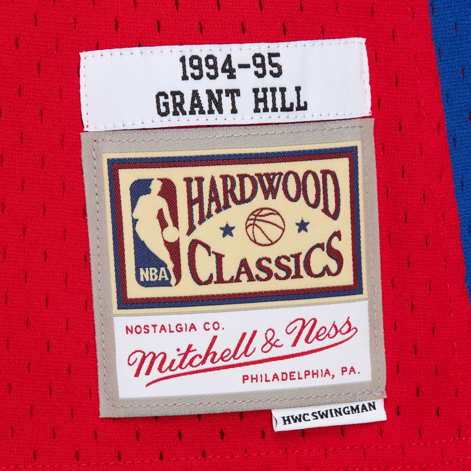 Grant Hill Detroit Pistons 1994 Dark Authentic Jersey - Red