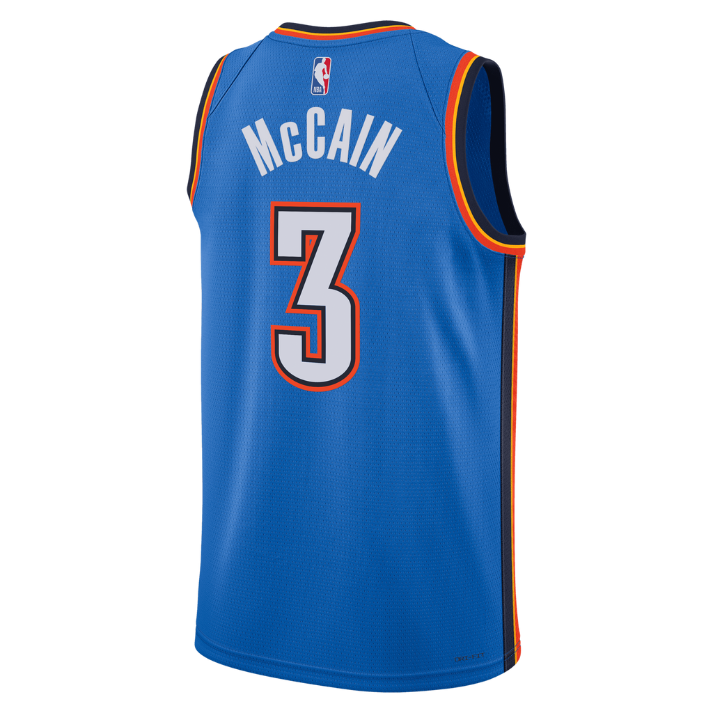 Jared McCain Oklahoma City Thunder Icon Edition Swingman Jersey - Blue - Unisex