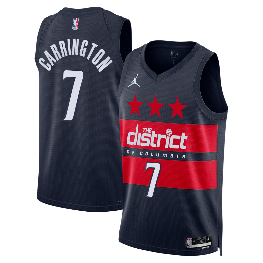 Bub Carrington Washington Wizards Statement Edition Swingman Jersey - Navy - Mens