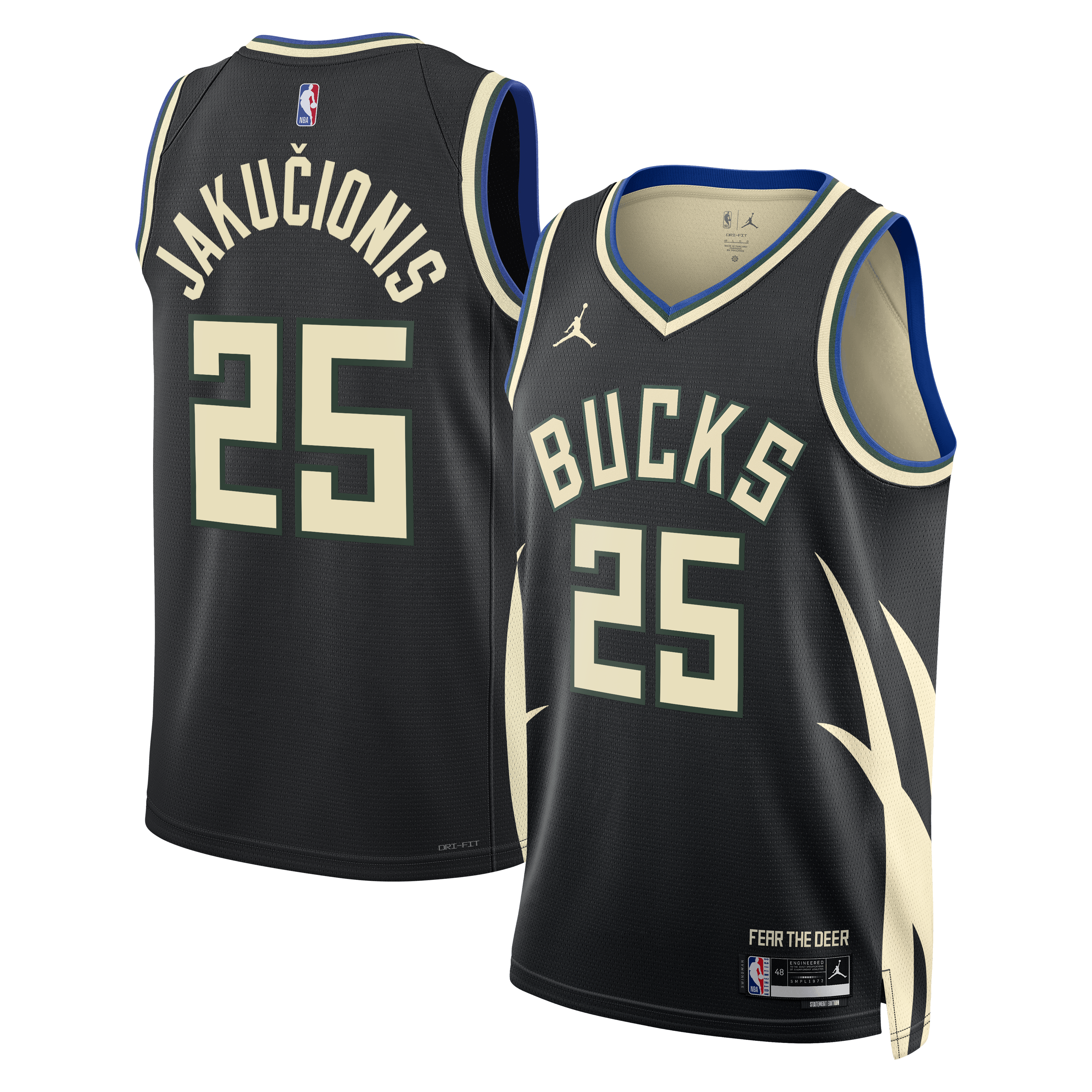 Kasparas Jakučionis Milwaukee Bucks Statement Edition Swingman Jersey - Hunter Green - Unisex