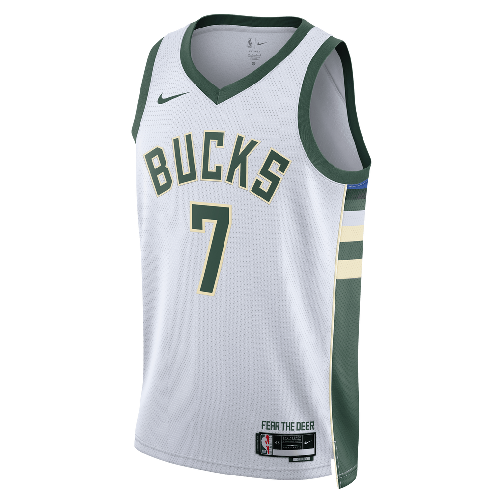 Kevin Porter Jr. Milwaukee Bucks Association Edition Swingman Jersey - White - Unisex