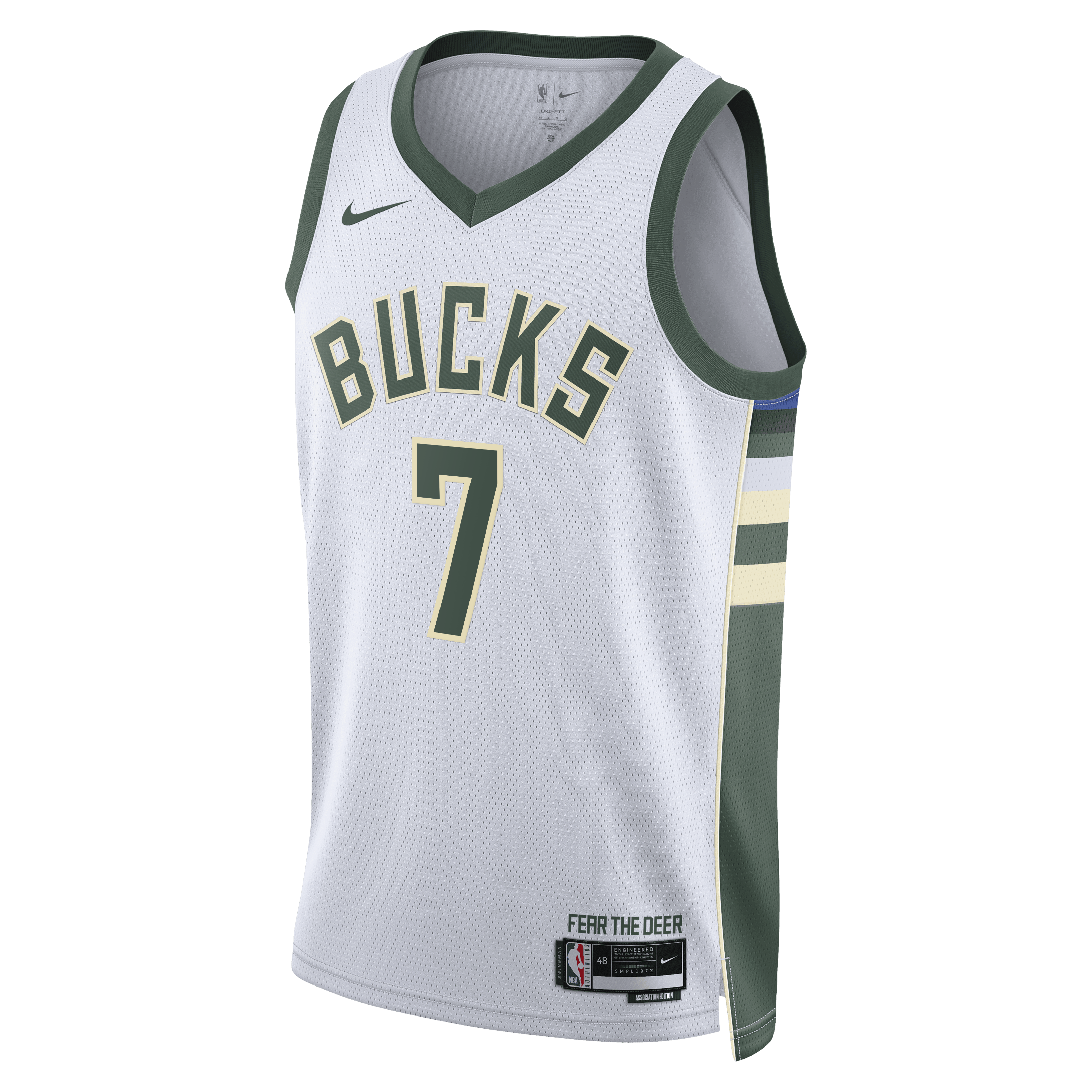 Kevin Porter Jr. Milwaukee Bucks Association Edition Swingman Jersey - White - Unisex