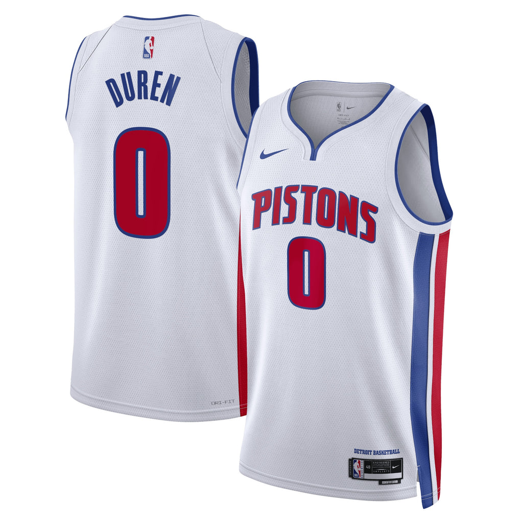 Jalen Duren Detroit Pistons Association Edition Swingman Jersey - White - Unisex