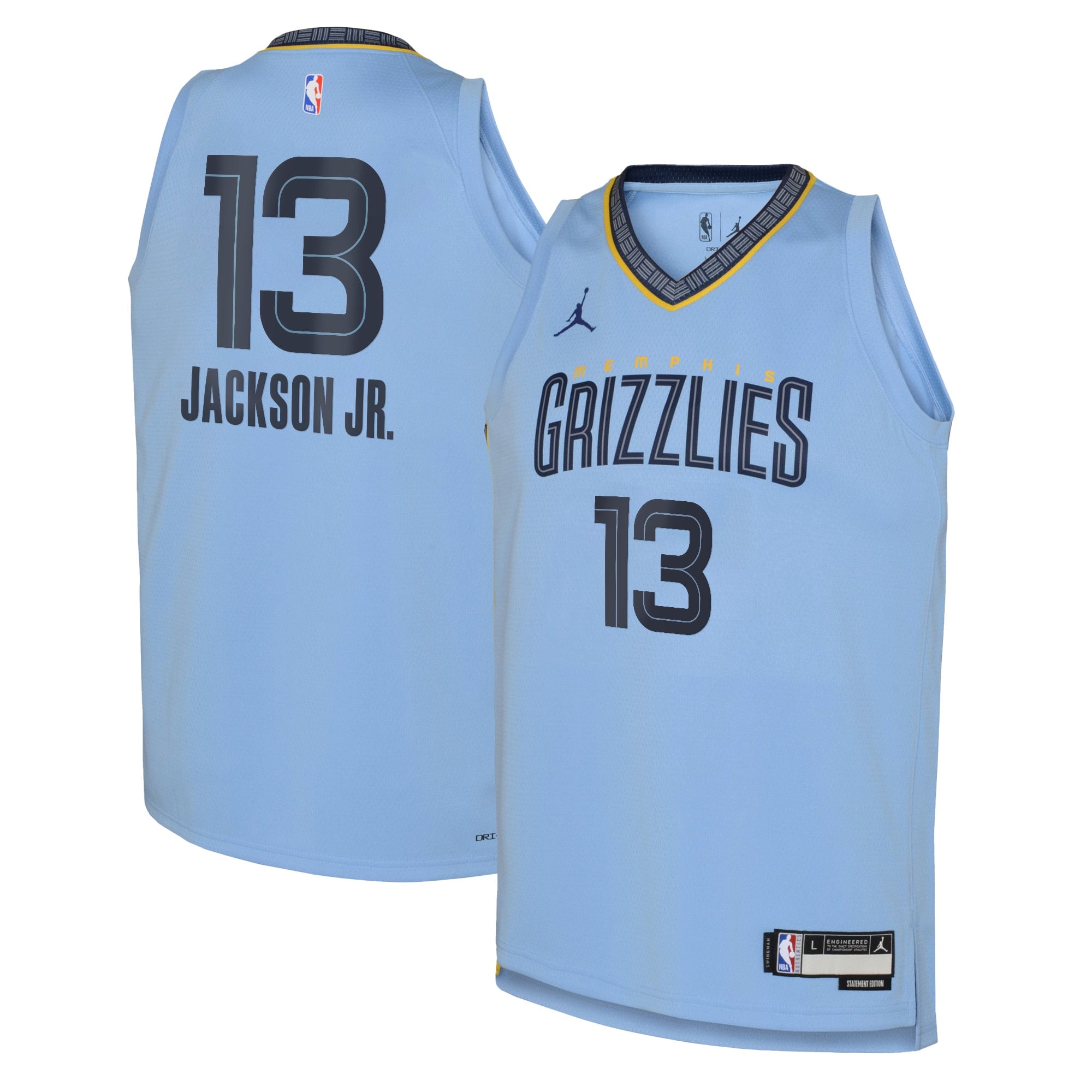 Jaren Jackson Jr. Memphis Grizzlies Statement Edition Swingman Jersey - Light Blue - Youth