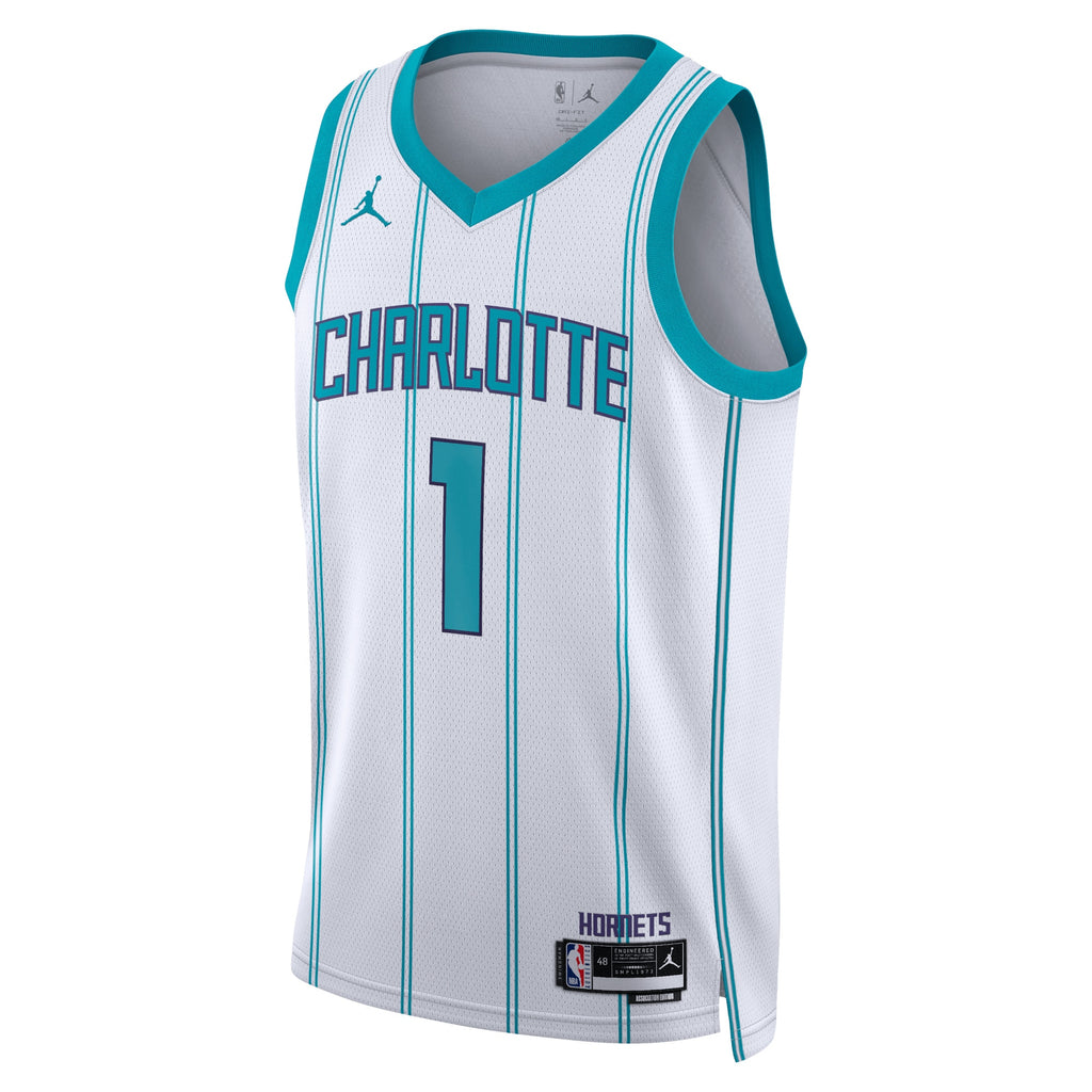 LaMelo Ball Charlotte Hornets Association Edition Swingman Jersey - White - Unisex