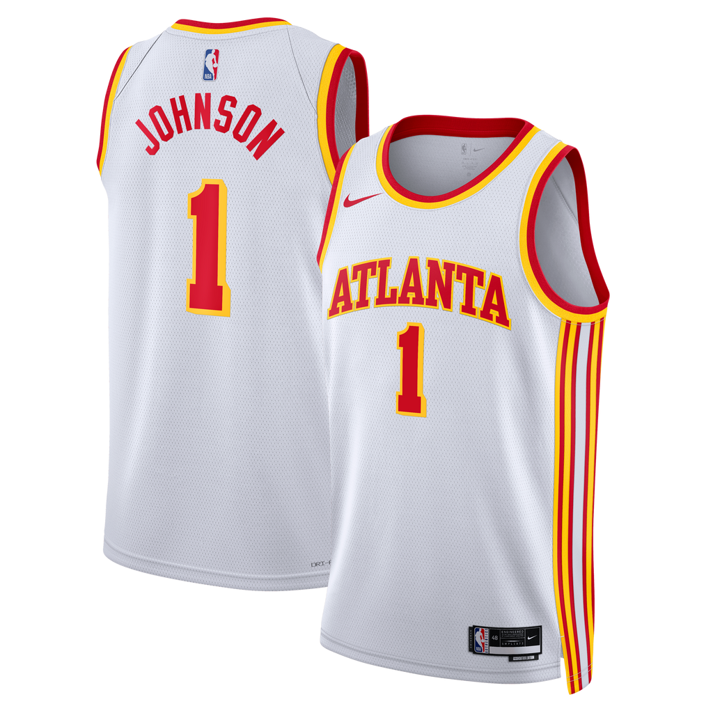 Jalen Johnson Atlanta Hawks Association Edition Swingman Jersey - White - Unisex