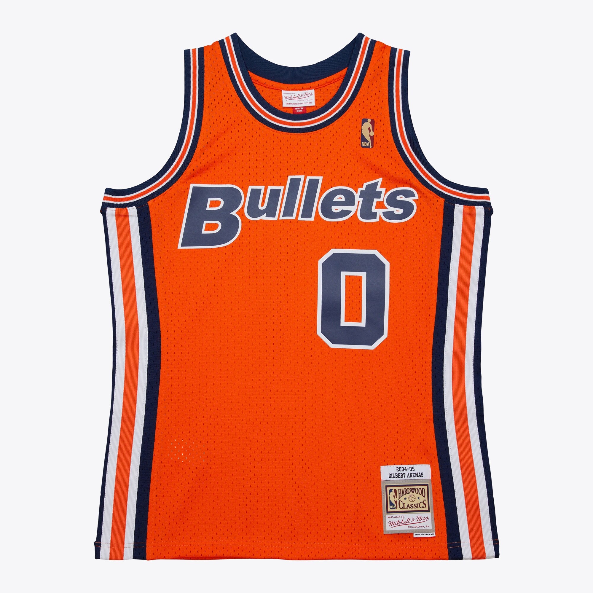 Gilbert Arenas Washington Bullets 2004 Authentic Alternate Jersey - Orange